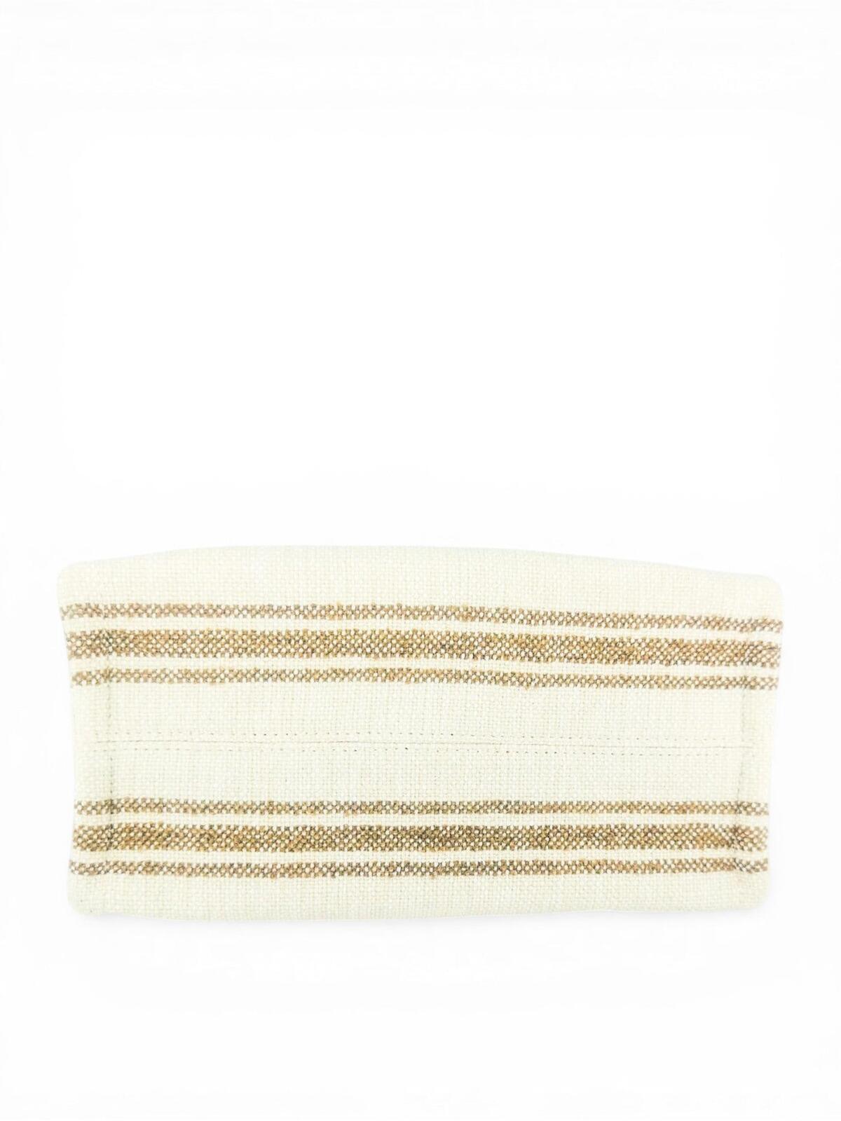 Celine Small Cabas Thais Striped Jacquard Textile Tote Bag | New