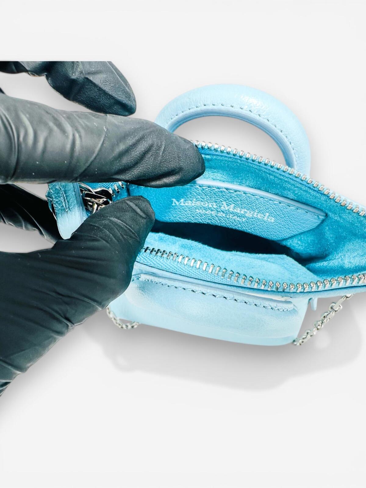 Maison Margiela 5AC Classique Baby Grained Leather Light Blue Aqua Tote | NWT