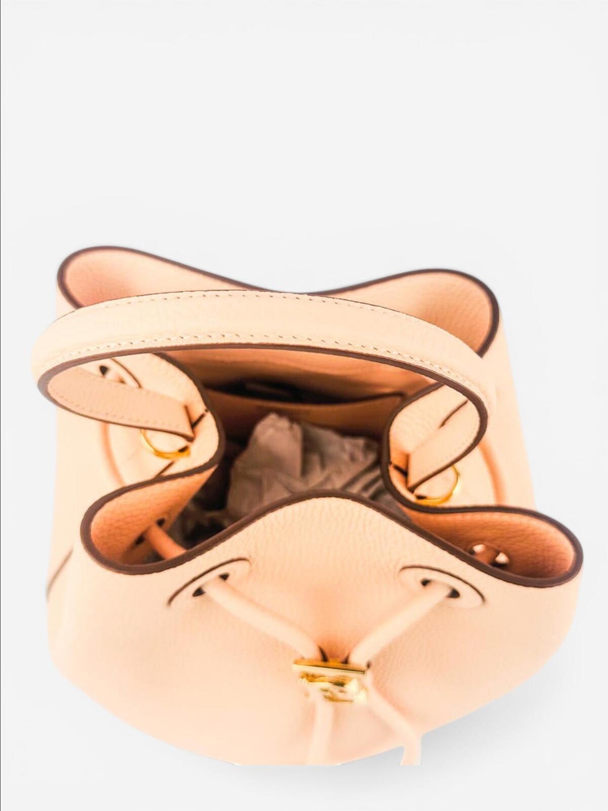 Burberry TB Bucket Bag Peach Pink | Grainy Leather | Gold Hardware | NWT