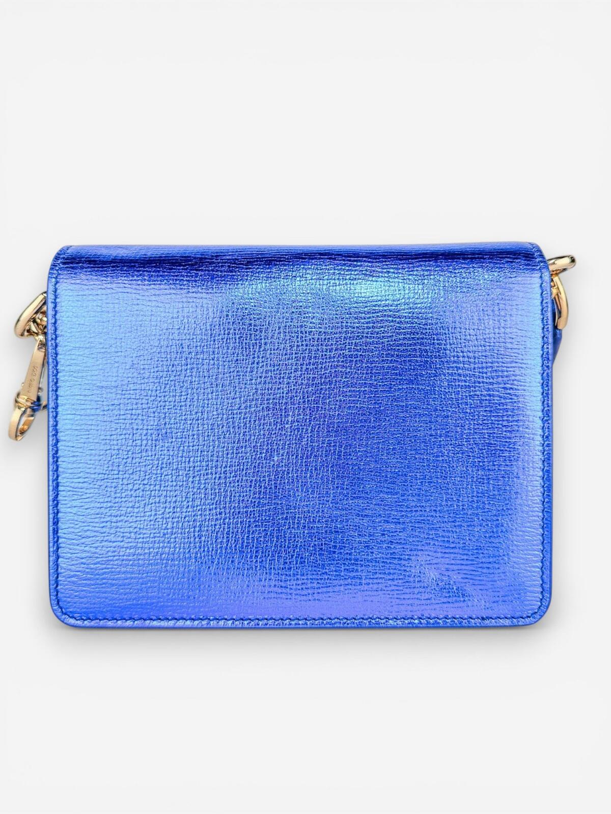 Dolce & Gabbana Bella Metallic Foiled Leather Shoulder Crossbody Bag Rare | NWT