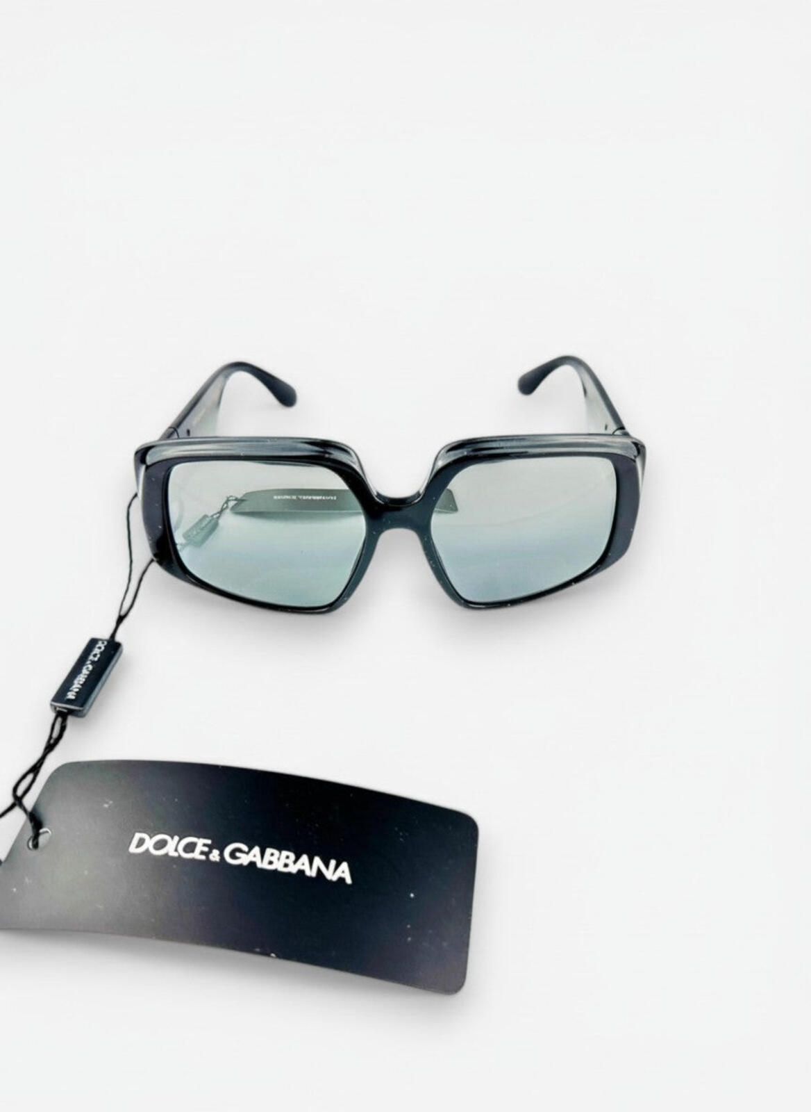 Dolce & Gabbana DG4386 Black Oversized Square Sunglasses DG Logo | NWT