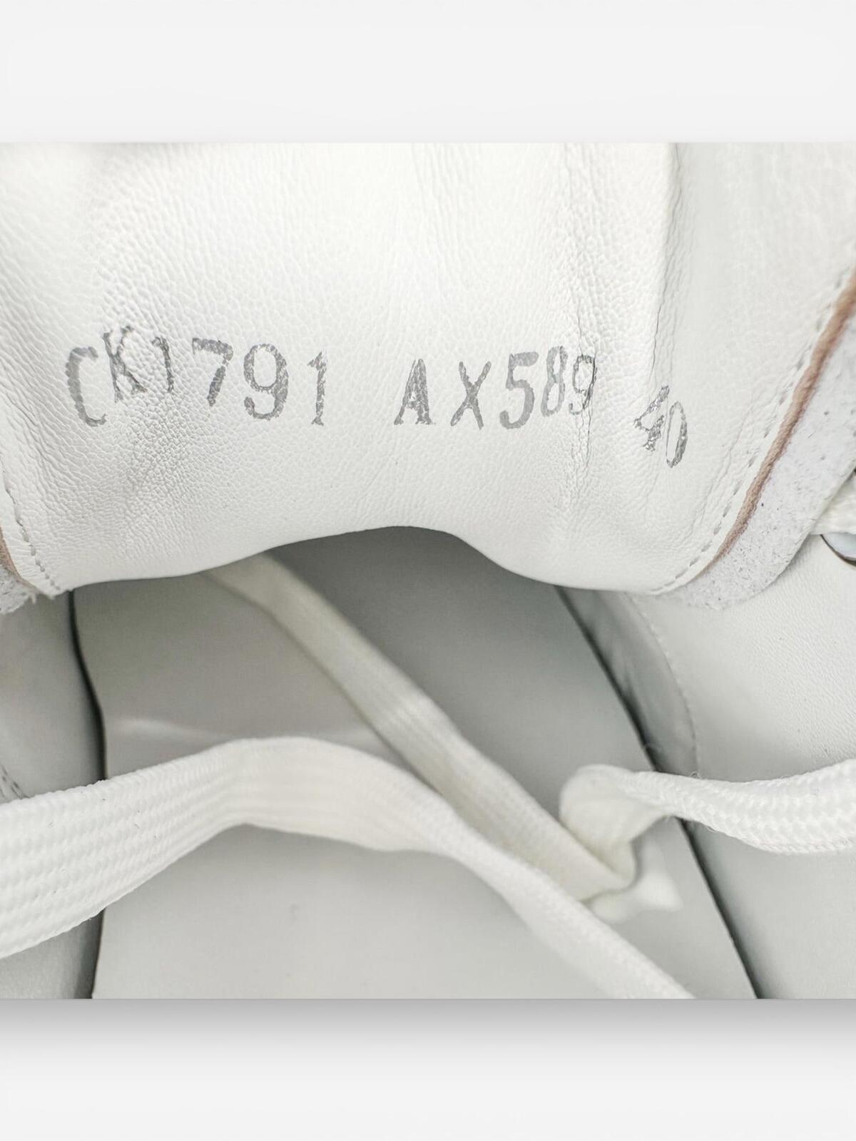 Dolce & Gabbana Daymaster White Peach Leather Sneaker EU 40 US 9 | New