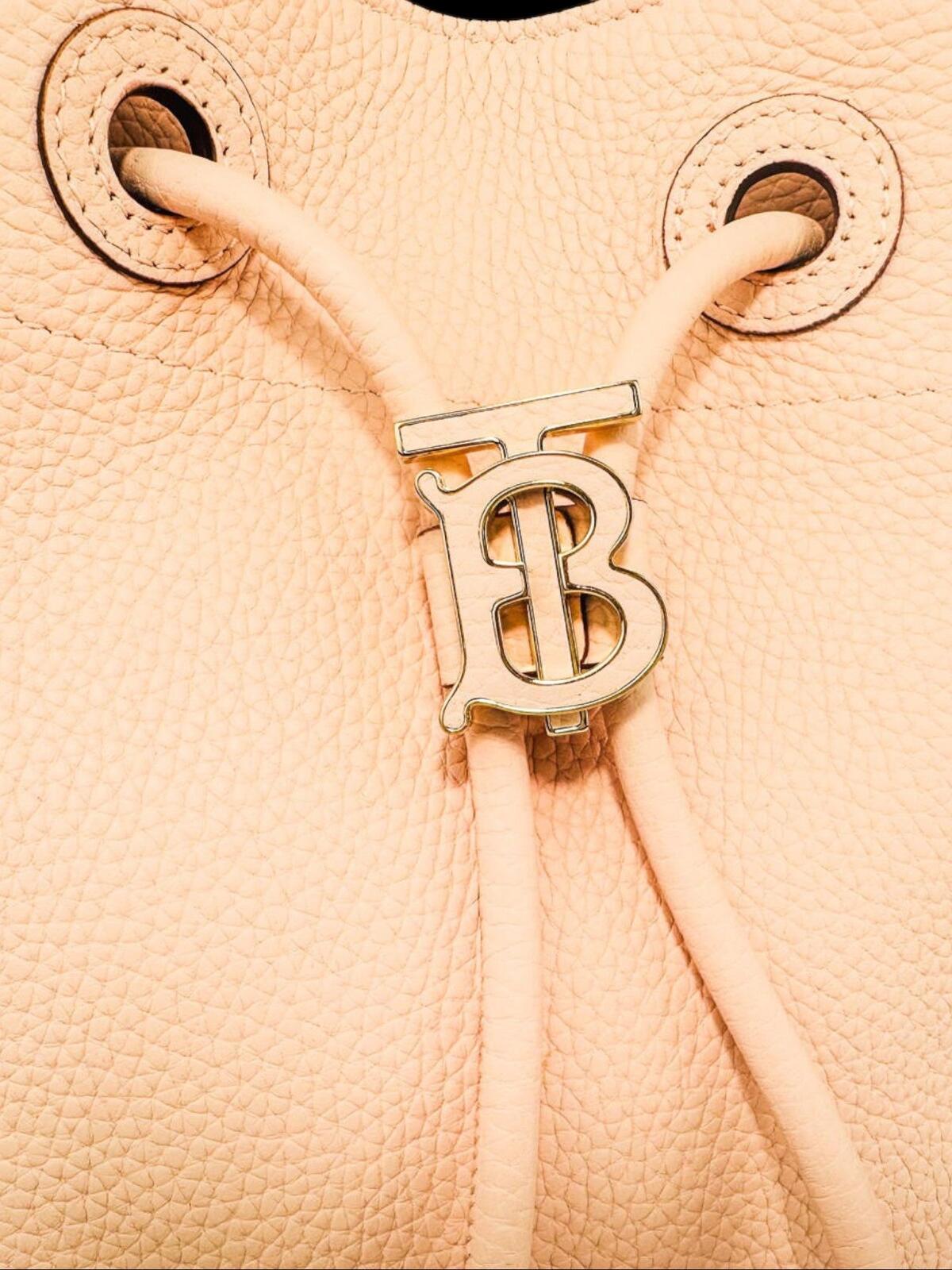 Burberry TB Bucket Bag Peach Pink | Grainy Leather | Gold Hardware | NWT
