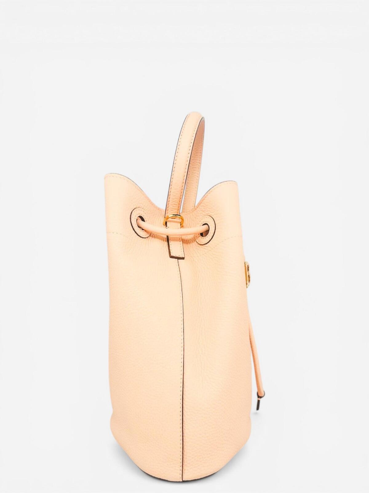 Burberry TB Bucket Bag Peach Pink | Grainy Leather | Gold Hardware | NWT