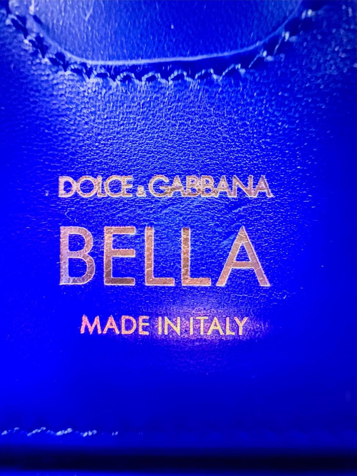 Dolce & Gabbana Bella Metallic Foiled Leather Shoulder Crossbody Bag Rare | NWT