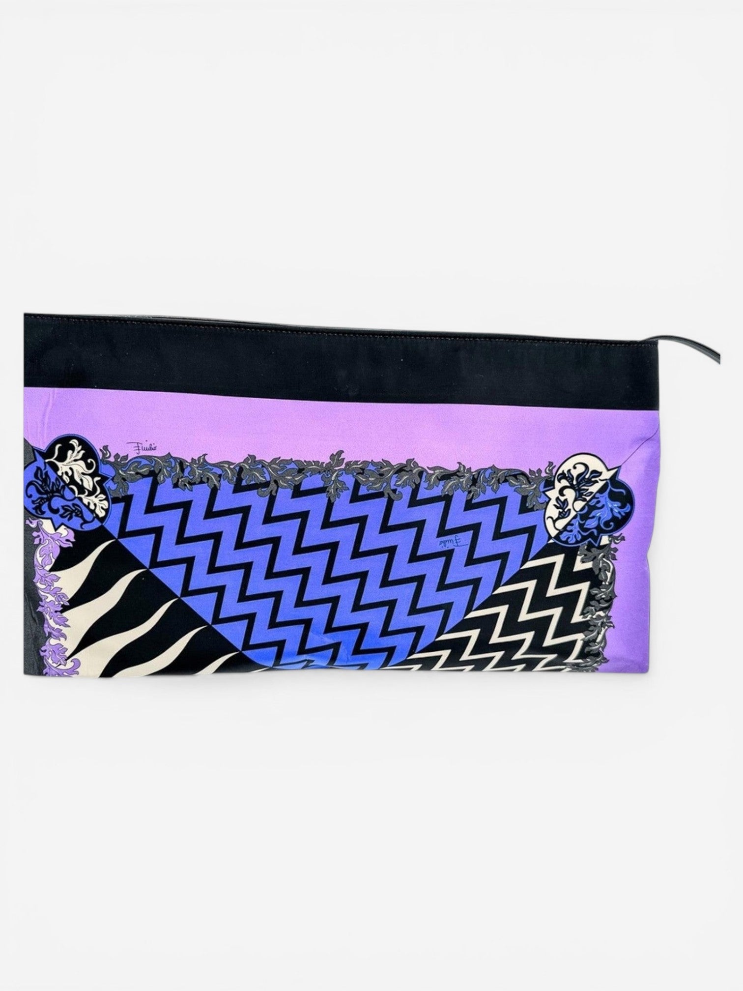 Emilio Pucci x Koché Limited Edition Purple Geometric Print Clutch – New