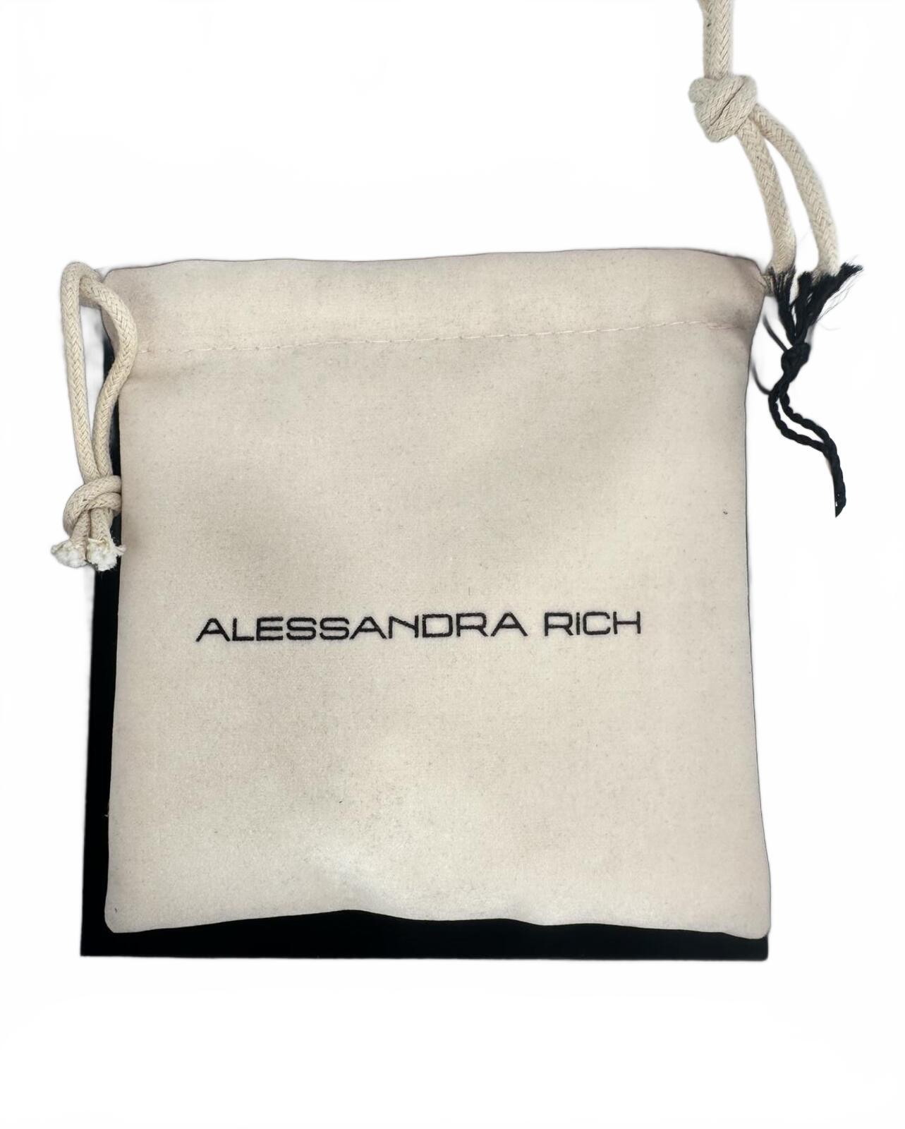 Alessandra Rich Alessandra Rich Crystal Cascade Drop Clip-On Earrings Silver 3” | NWT Box - Vestir
