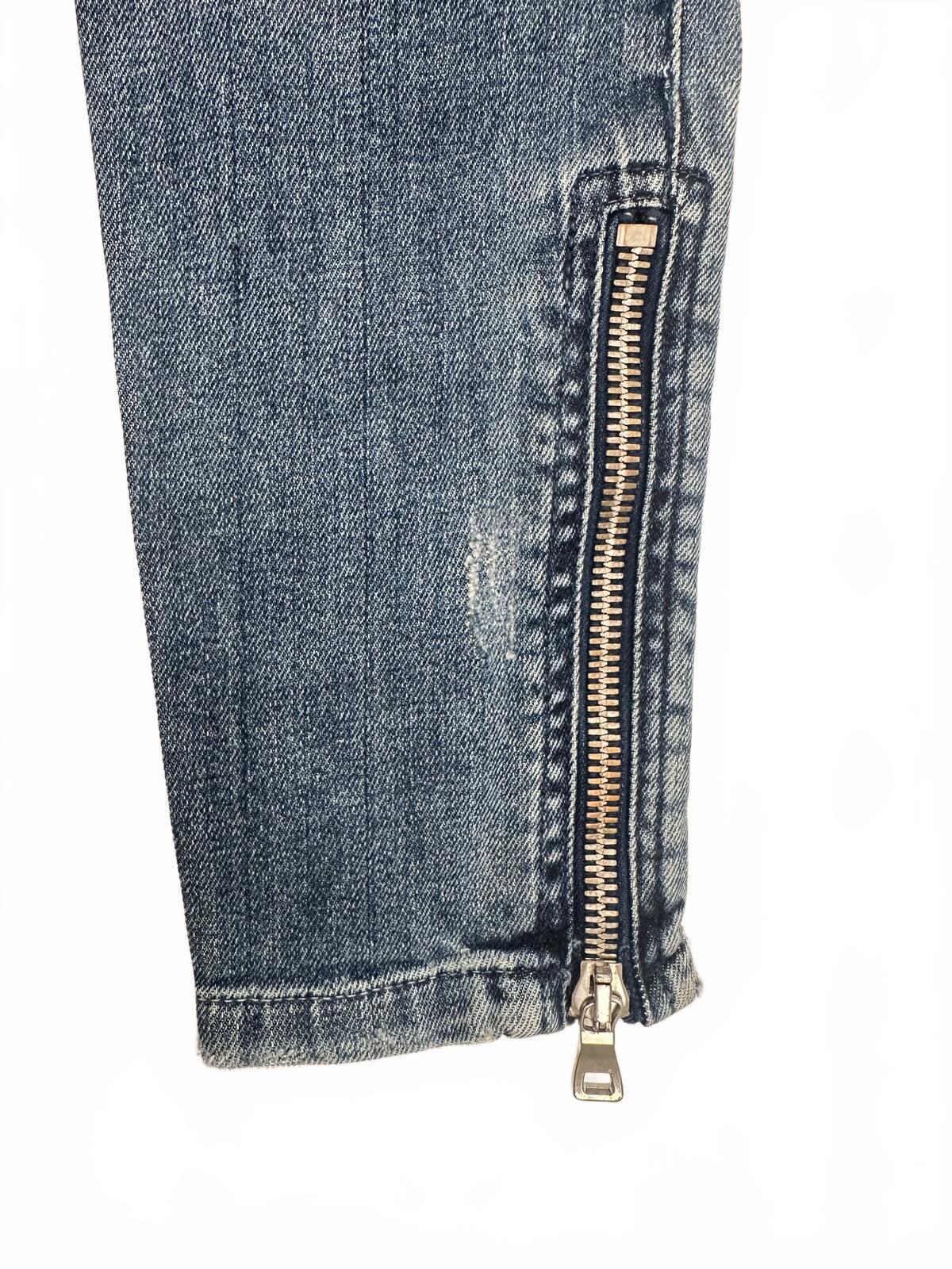 Balmain Balmain Paris Biker Skinny Jean Blue Denim Ankle Zip Moto IT 38 US 6 | NWT - Vestir