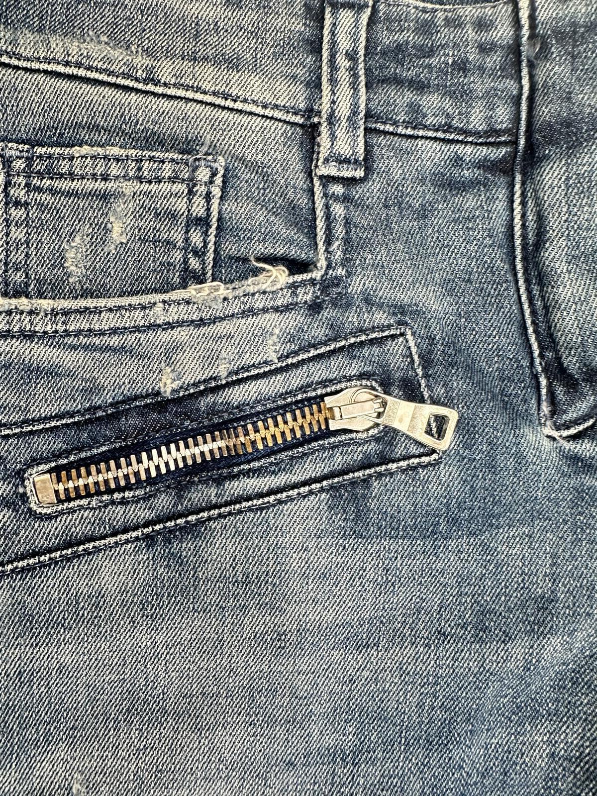 Balmain Balmain Paris Biker Skinny Jean Blue Denim Ankle Zip Moto IT 38 US 6 | NWT - Vestir