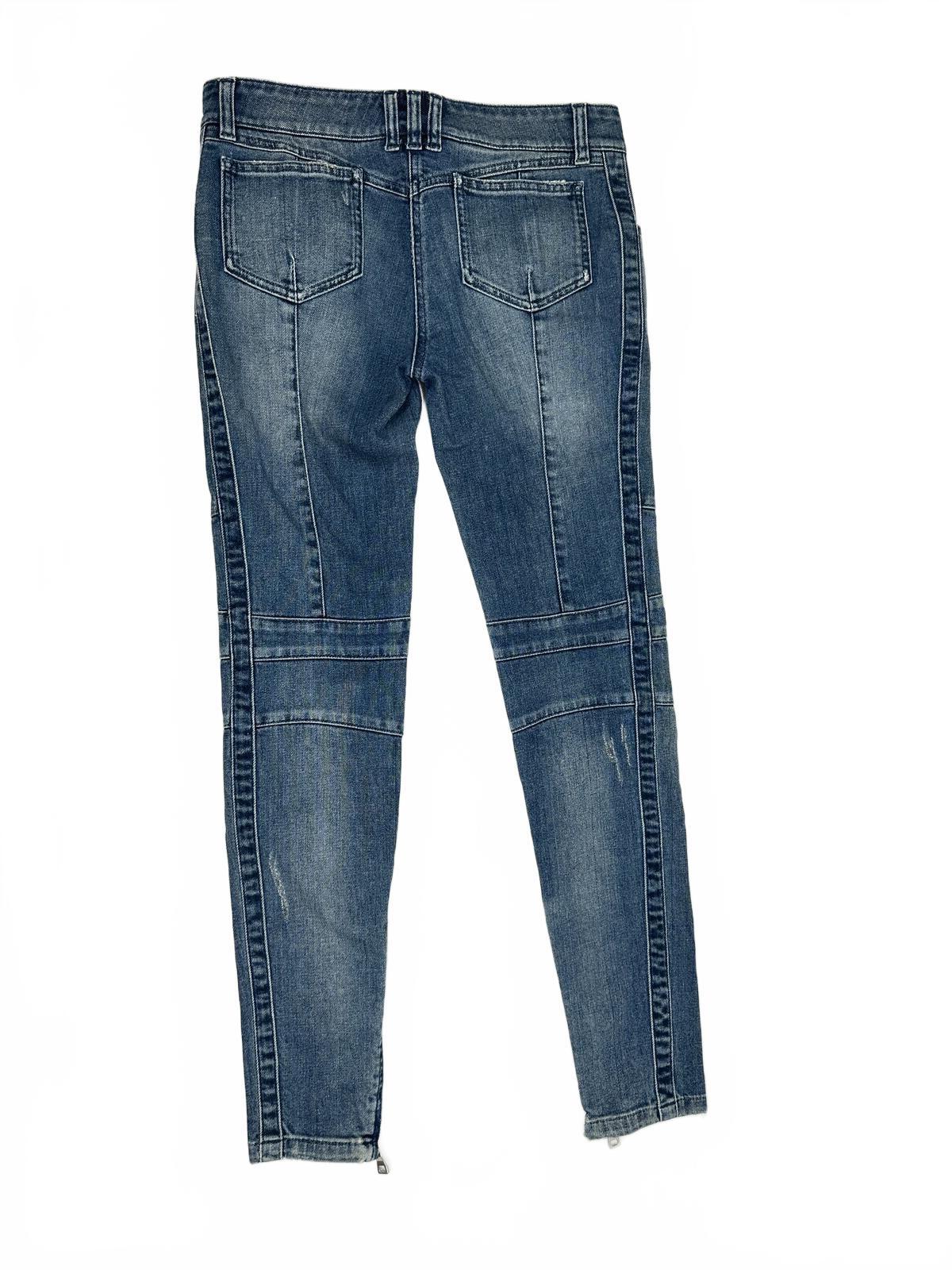 Balmain Balmain Paris Biker Skinny Jean Blue Denim Ankle Zip Moto IT 38 US 6 | NWT - Vestir