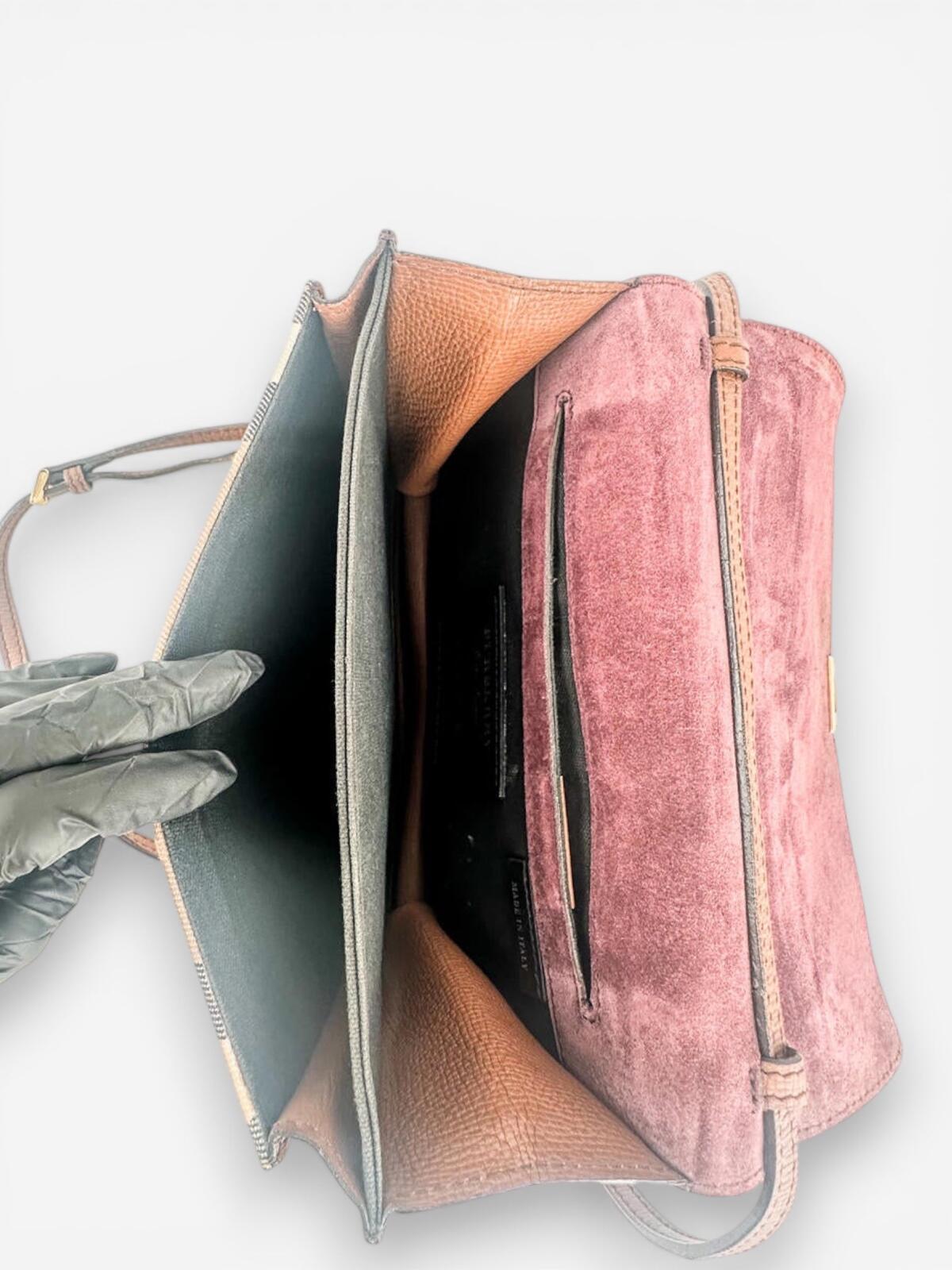Burberry Burberry Macken House Check Canvas Tan Leather Crossbody | Very Good - Vestir