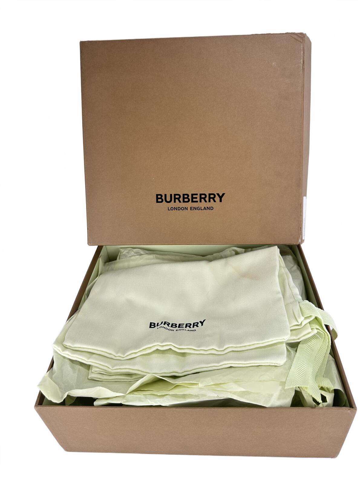 Burberry Burberry Stefanie Square Toe Ring Leather Heeled Sandals Beige EU39 | NIB - Vestir