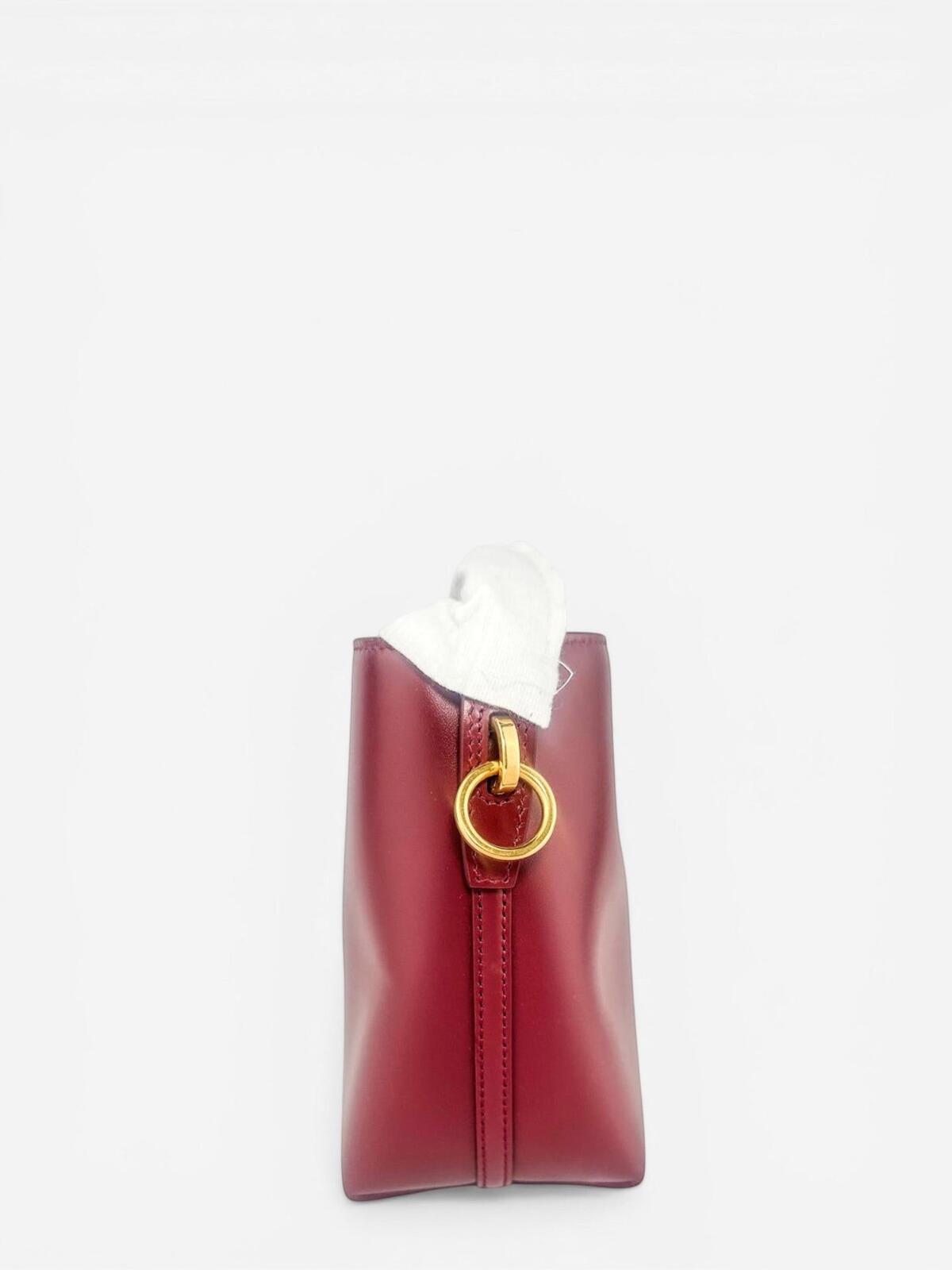 Saint Laurent Le 37 Mini Bordeaux Calfskin Bucket Bag YSL Cassandre | New