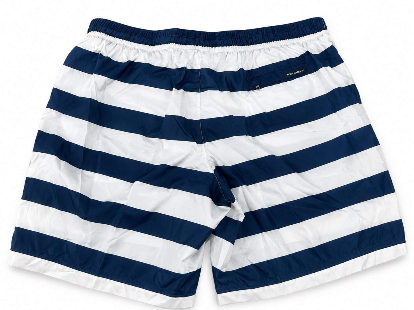 Dolce & Gabbana Dolce & Gabbana Capri Print Stripe Swim Shorts Blue White Men XL | NWT - Vestir