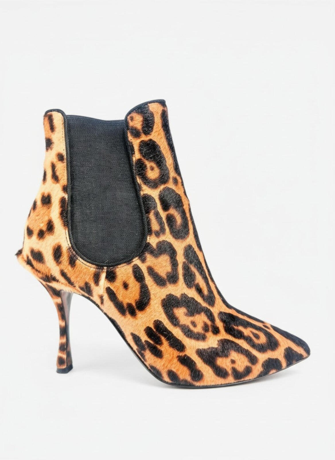 Dolce & Gabbana Dolce & Gabbana Leopard Calf Hair Stiletto Ankle Boot EU 36.5 US 6|NIB - Vestir