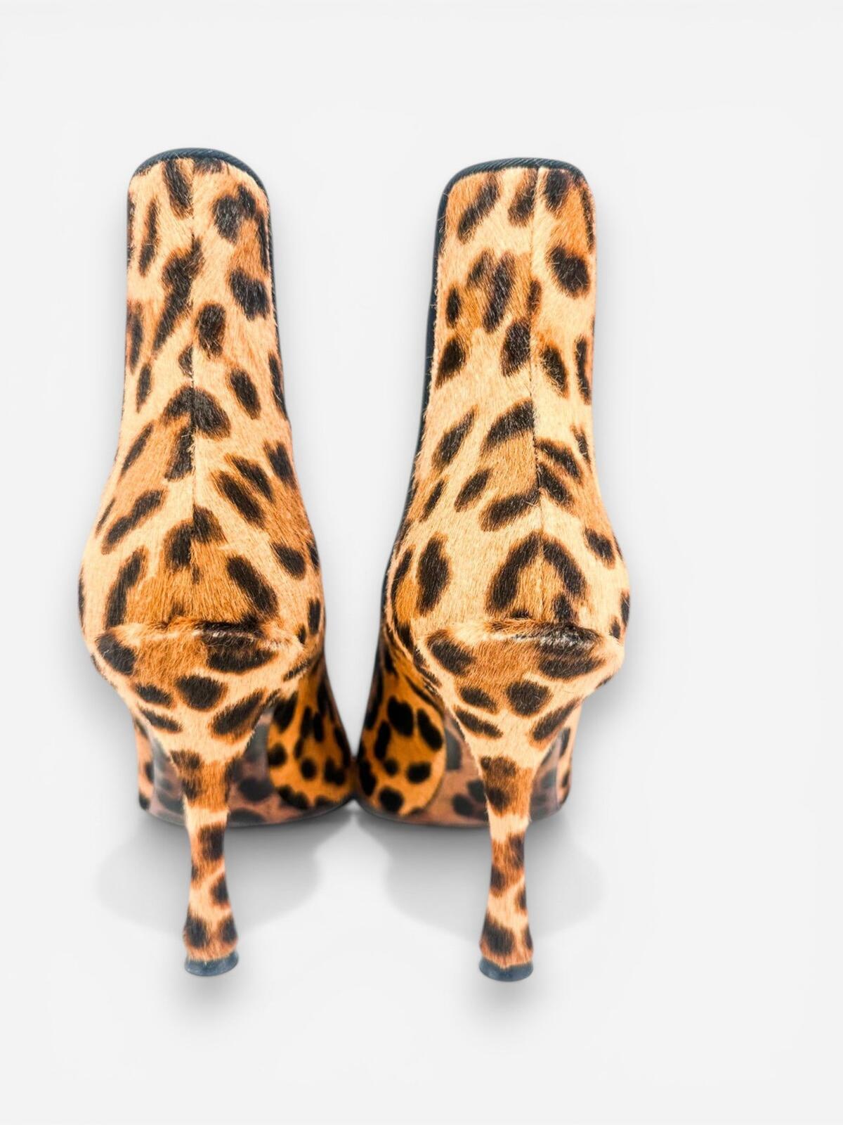 Dolce & Gabbana Dolce & Gabbana Leopard Calf Hair Stiletto Ankle Boot EU 36.5 US 6|NIB - Vestir