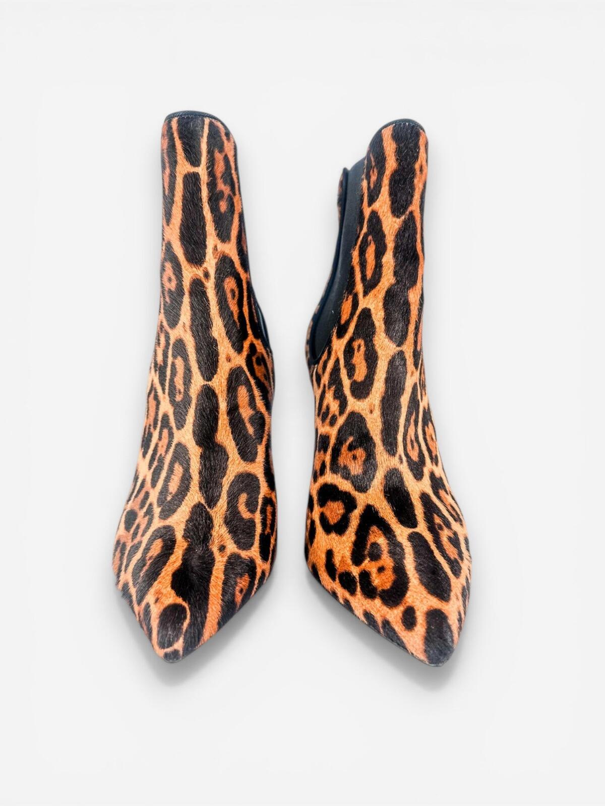 Dolce & Gabbana Dolce & Gabbana Leopard Calf Hair Stiletto Ankle Boot EU 39.5 US 9 | NIB - Vestir