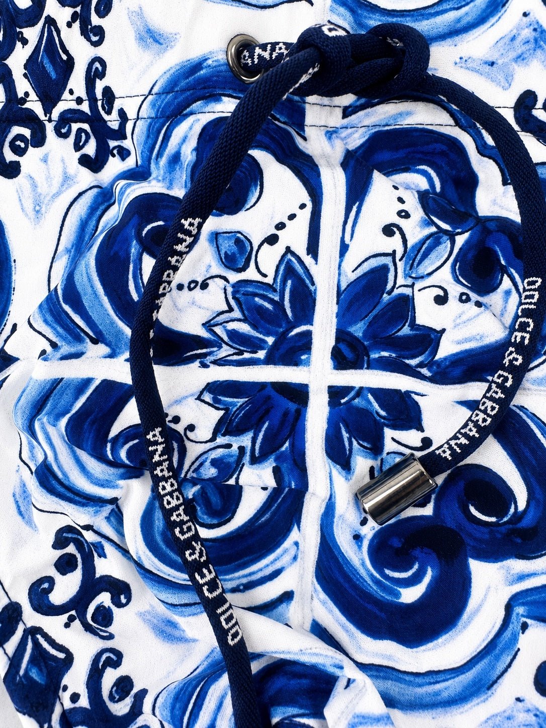 Dolce & Gabbana Dolce & Gabbana Majolica Print Swim Briefs Blue White Size L (IT 6 / EU XL) NWT - Vestir