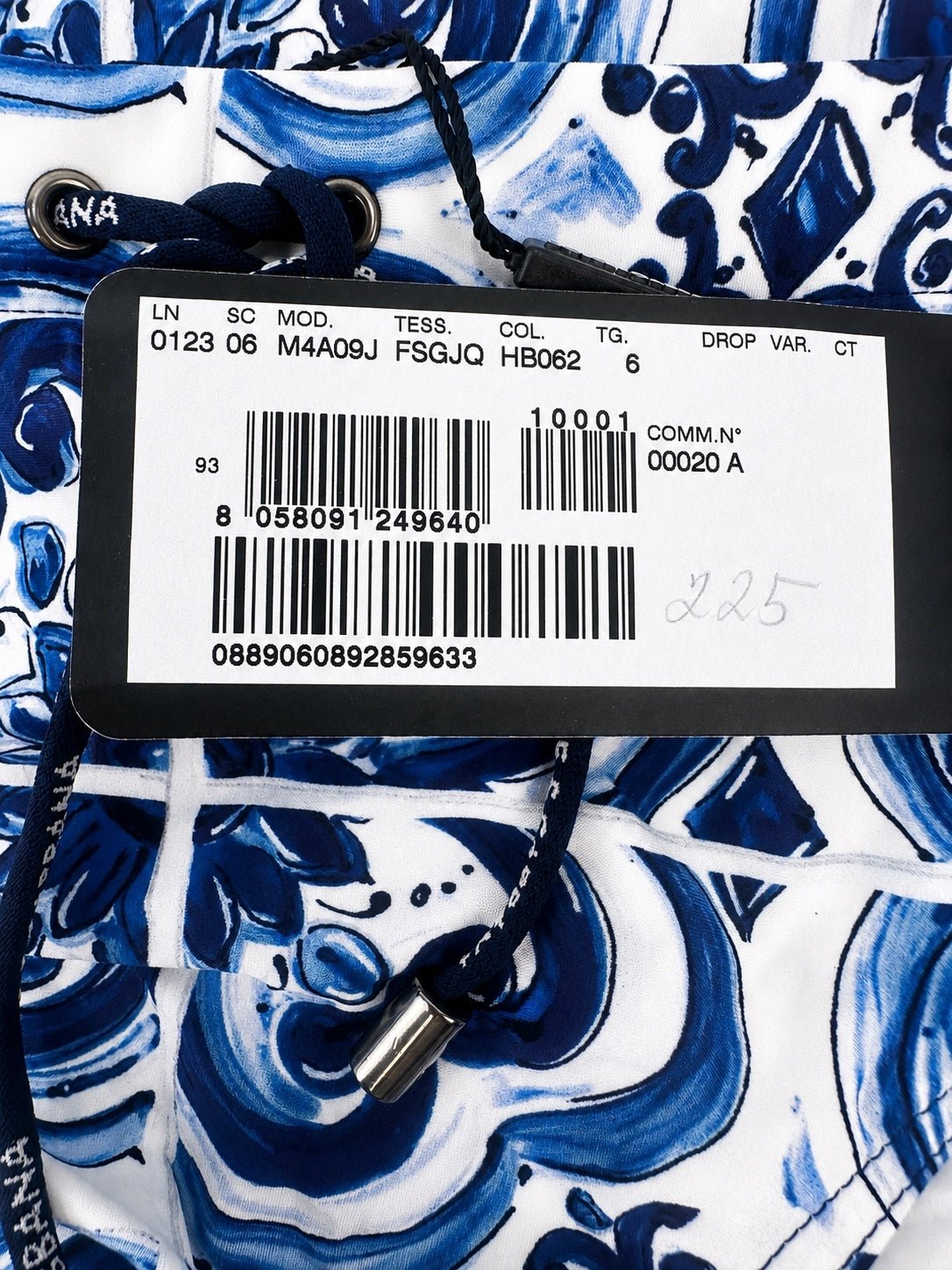 Dolce & Gabbana Dolce & Gabbana Majolica Print Swim Briefs Blue White Size L (IT 6 / EU XL) NWT - Vestir