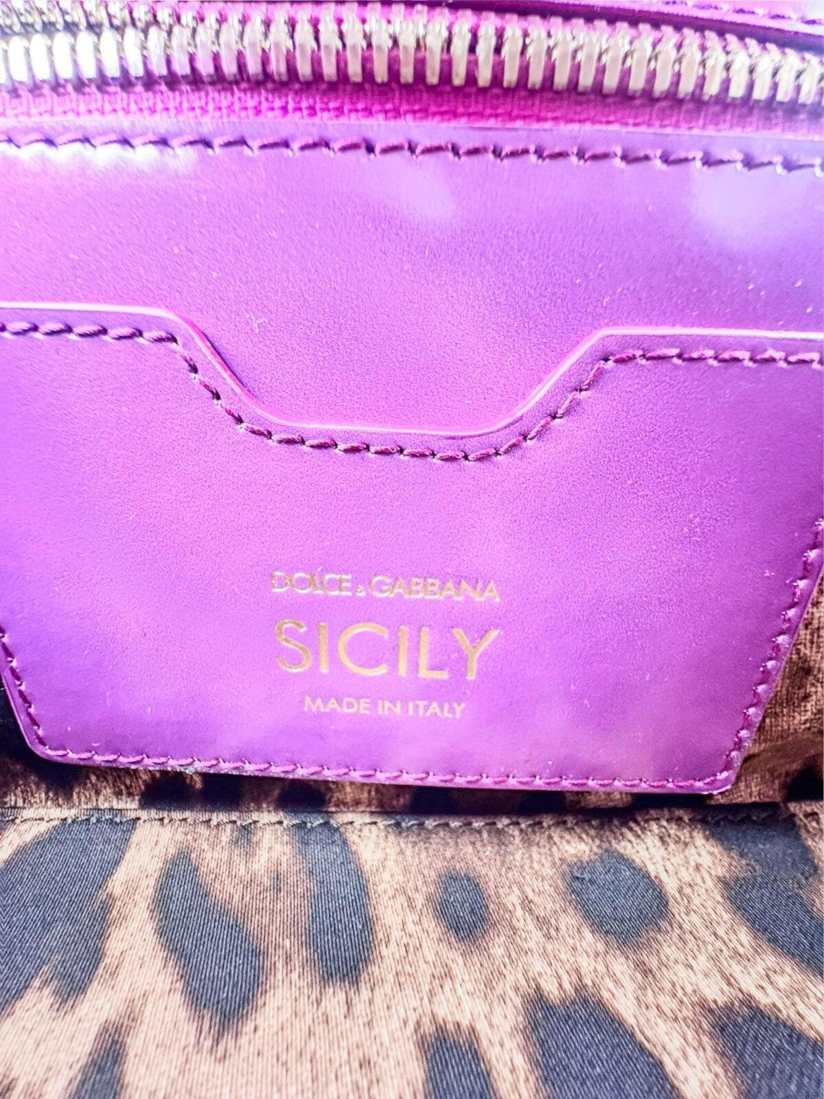 Dolce & Gabbana Dolce & Gabbana Sicily Cherry Pop Art Leather Bag Gold Hardware | NWT Rare - Vestir