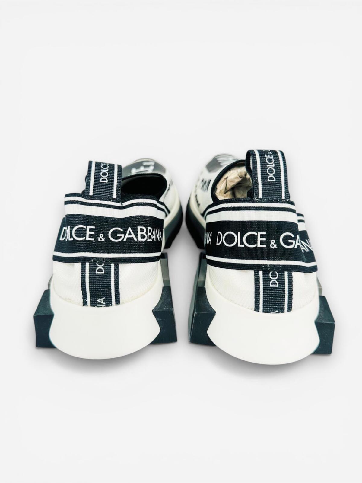 Dolce & Gabbana Dolce & Gabbana Sorrento Graffiti Slip-On Sneaker White Black EU 35 US 5 | NWT - Vestir