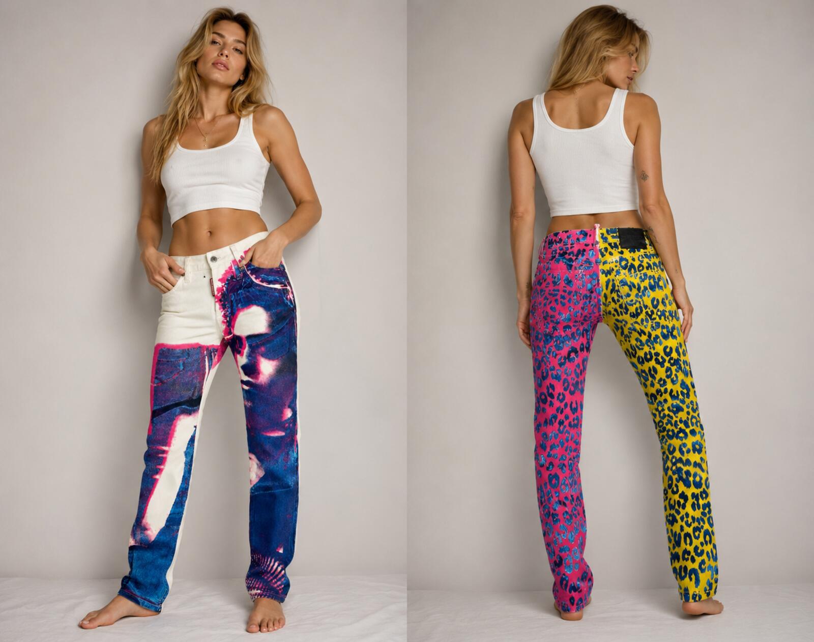 Dsquared2 Dsquared2 Cool Girl Cropped Jean Pop Art Leopard Print IT 38 US 2 | NWT - Vestir