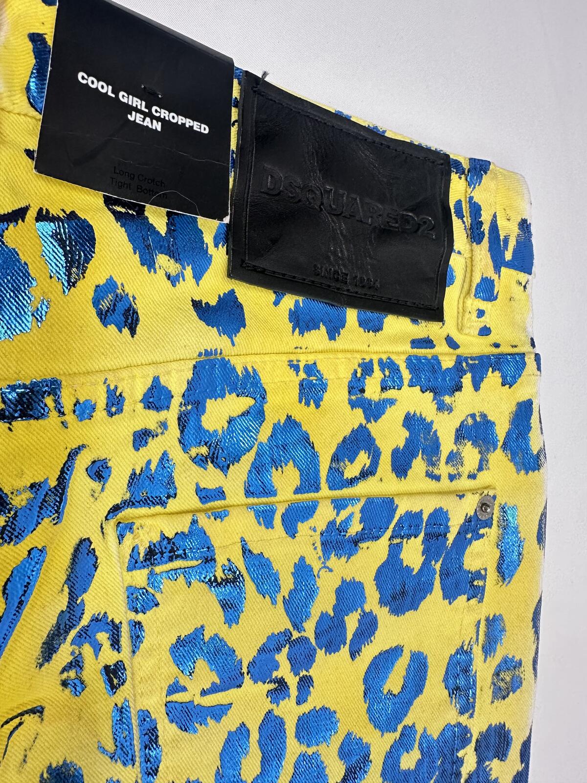 Dsquared2 Dsquared2 Cool Girl Cropped Jean Pop Art Leopard Print IT 38 US 2 | NWT - Vestir