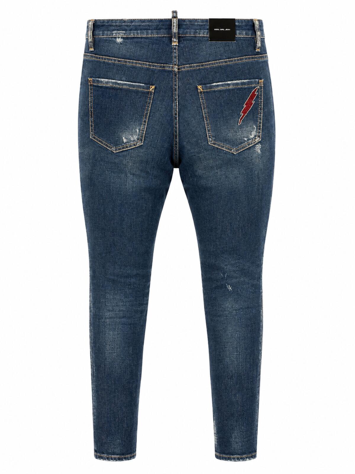 Dsquared2 Dsquared2 Cool Girl Jean Embroidered Lightning Bolt Distressed IT38 NWT S72LA0964 - Vestir