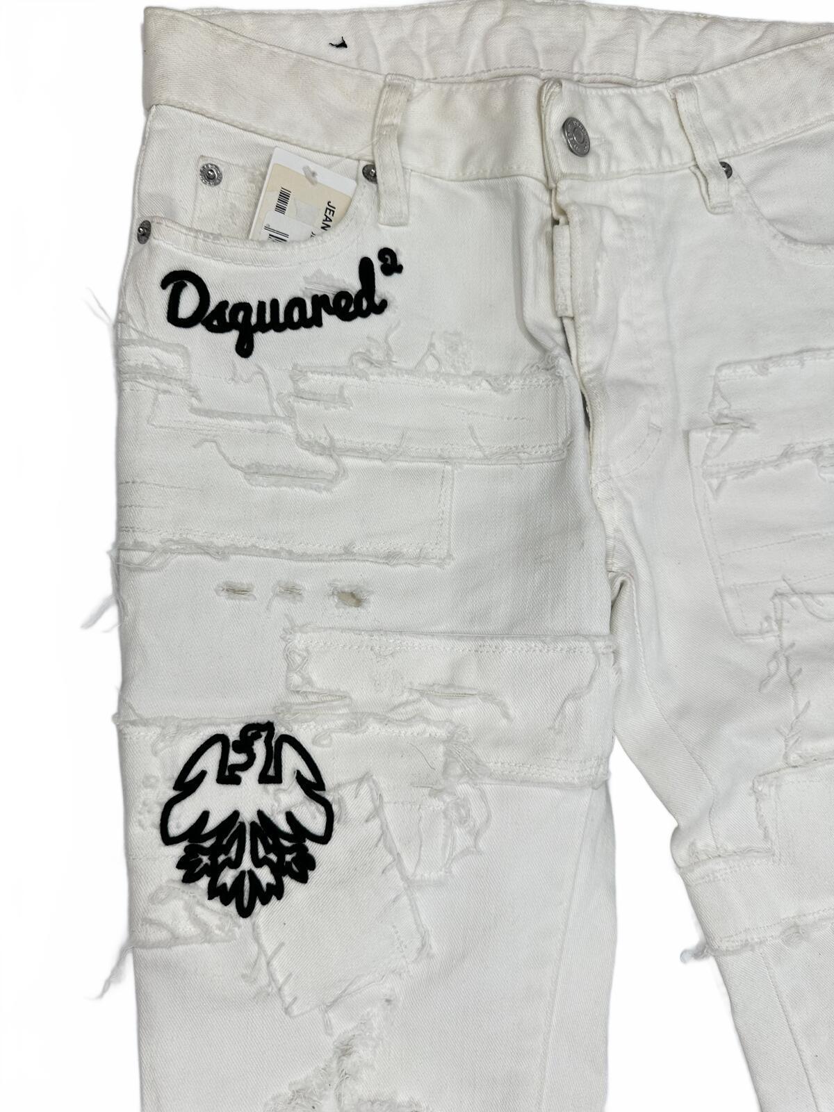 Dsquared2 Dsquared2 Cool Girl White Distressed Keep The Faith Jeans IT 38 | NWT - Vestir