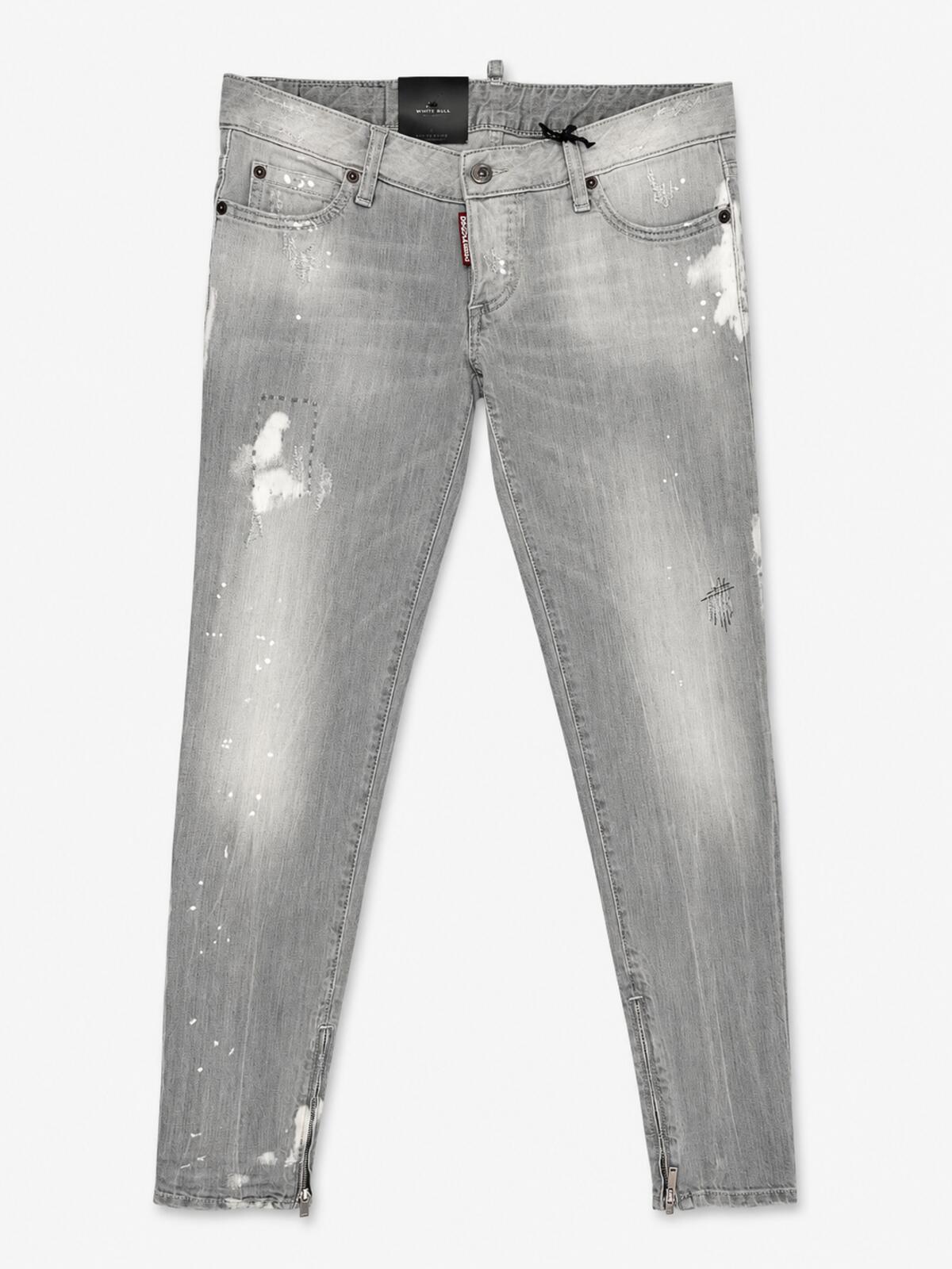 Dsquared2 Dsquared2 Hawaiian Grunge Men’s Skinny Jean Grey Paint Splatter IT 42 | NWT - Vestir