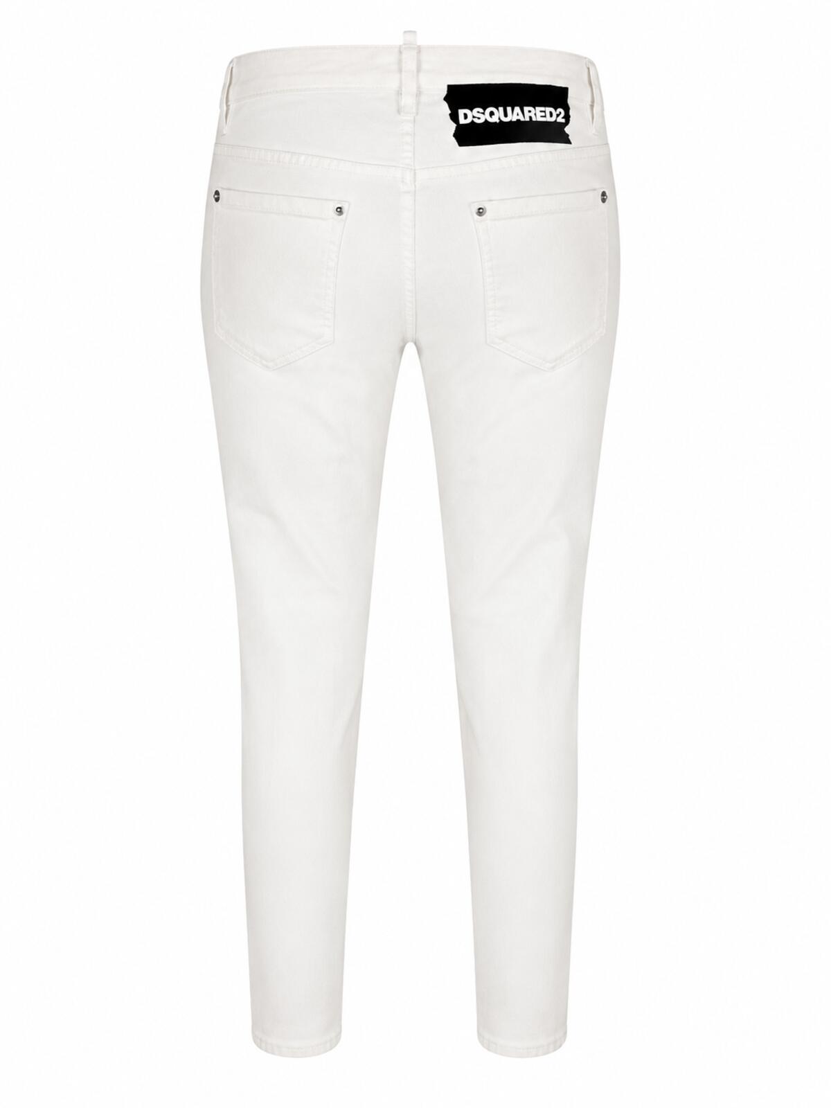Dsquared2 Dsquared2 Jennifer Jean White Mid Rise Skinny IT38 NWT S75LB0226 - Vestir