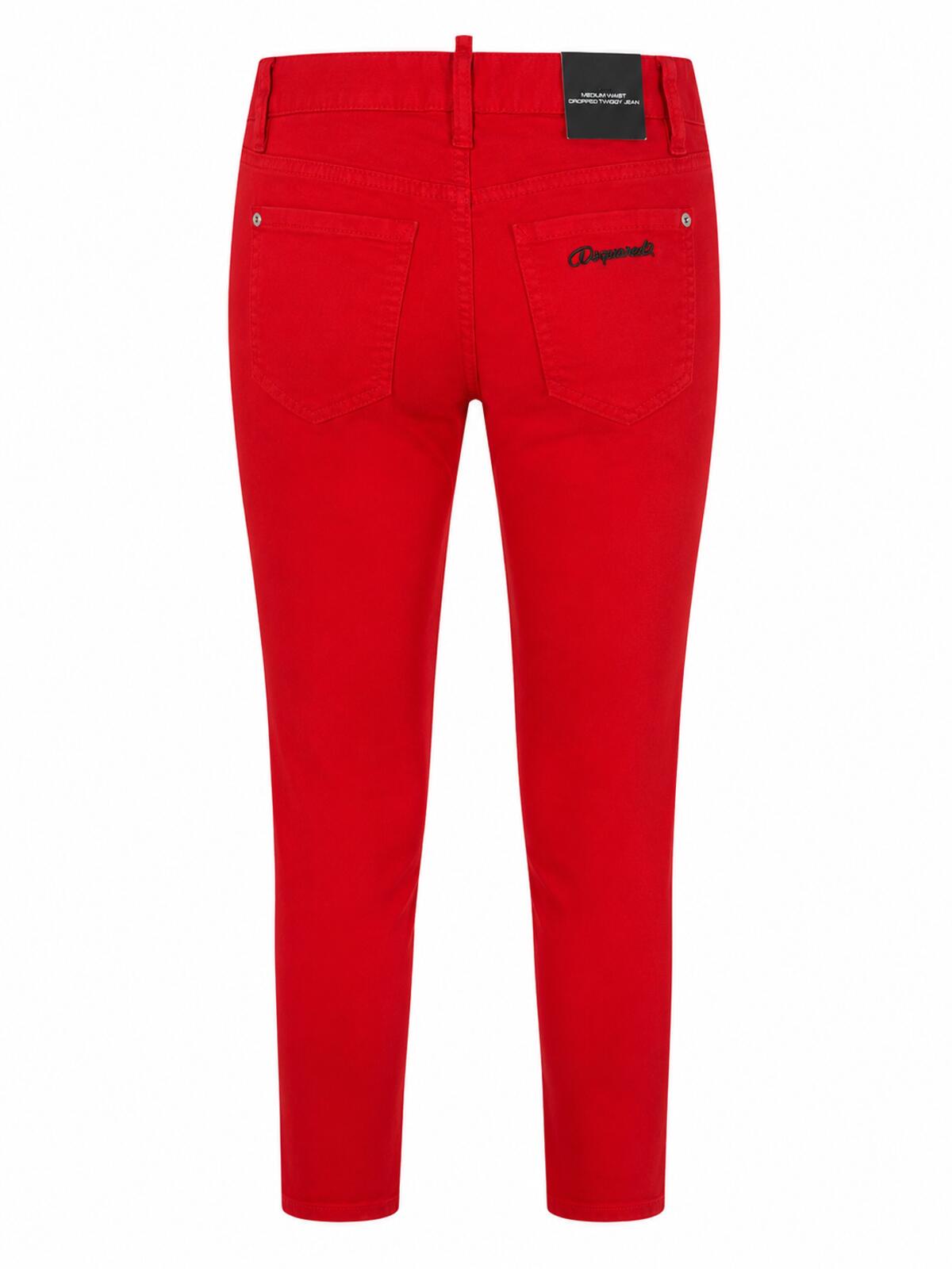 Dsquared2 Dsquared2 Medium Waist Cropped Twiggy Women Jean Red IT38 NWT S75LB0127 - Vestir