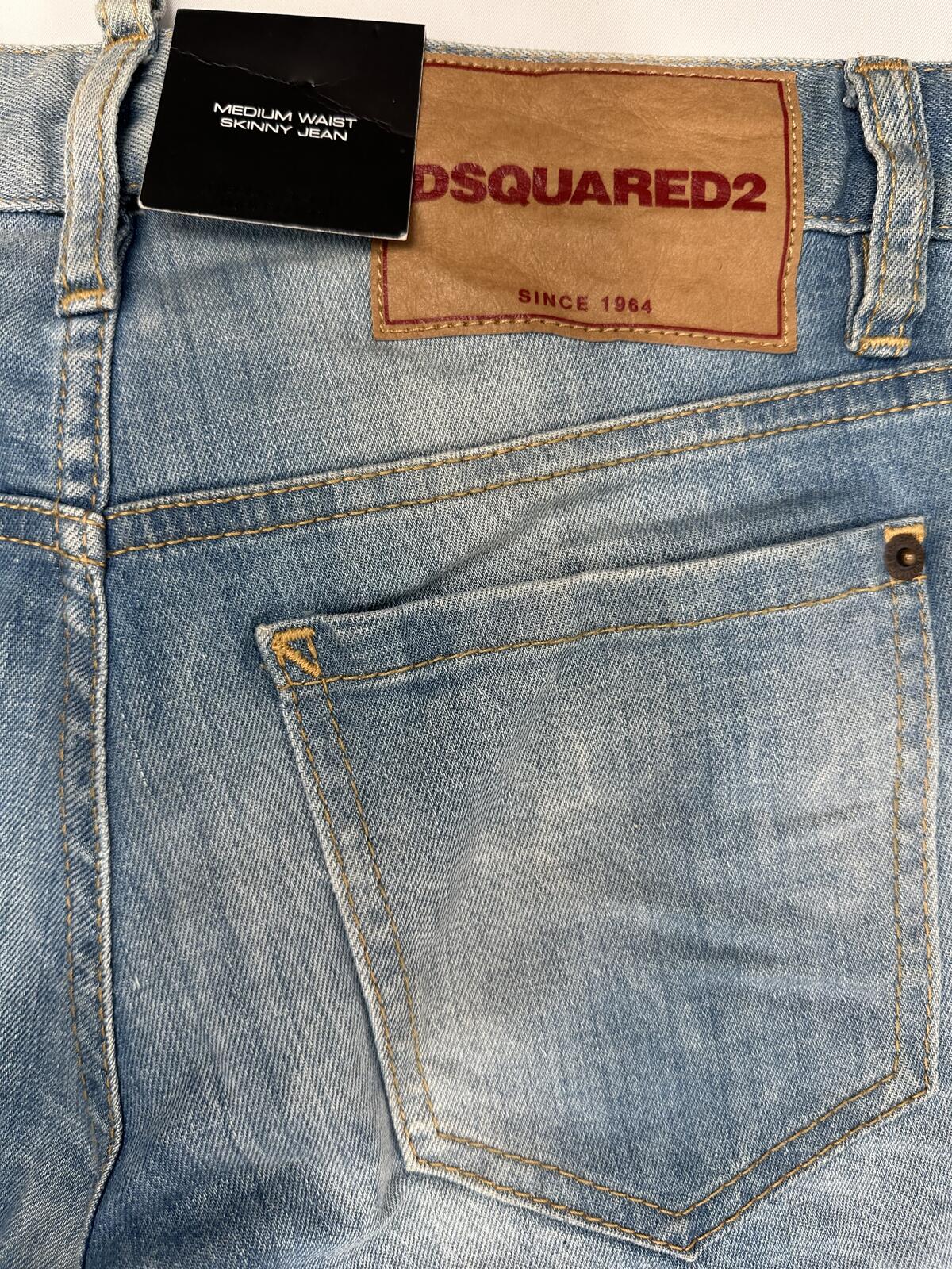 Dsquared2 Dsquared2 Medium Waist Skinny Jean Forest Print Ankle Zip Men IT 38 W28 | NWT - Vestir
