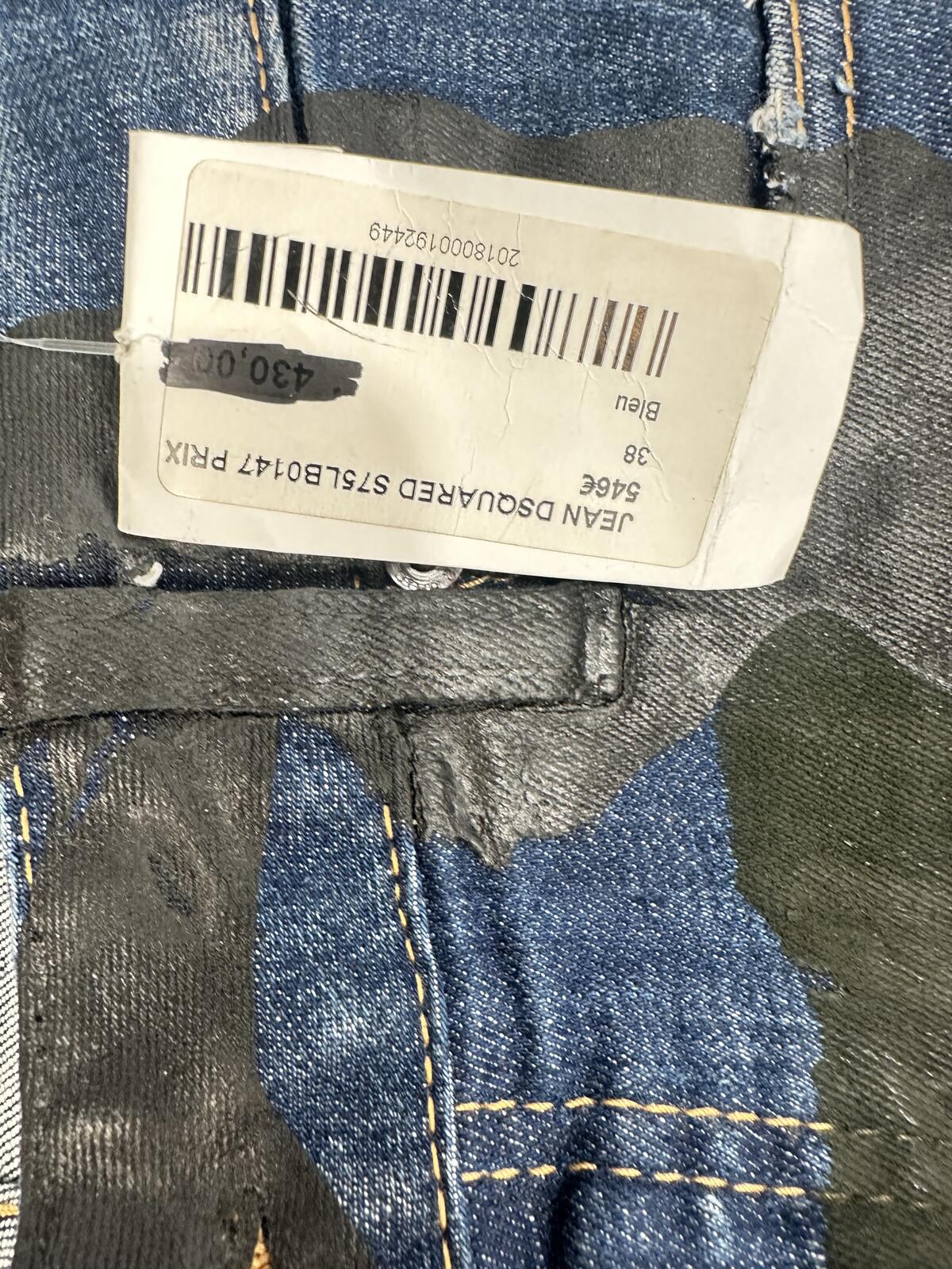 Dsquared2 Dsquared2 Men's Skater Jean Camo Print Blue Denim IT38 NWT S75LB0147 - Vestir