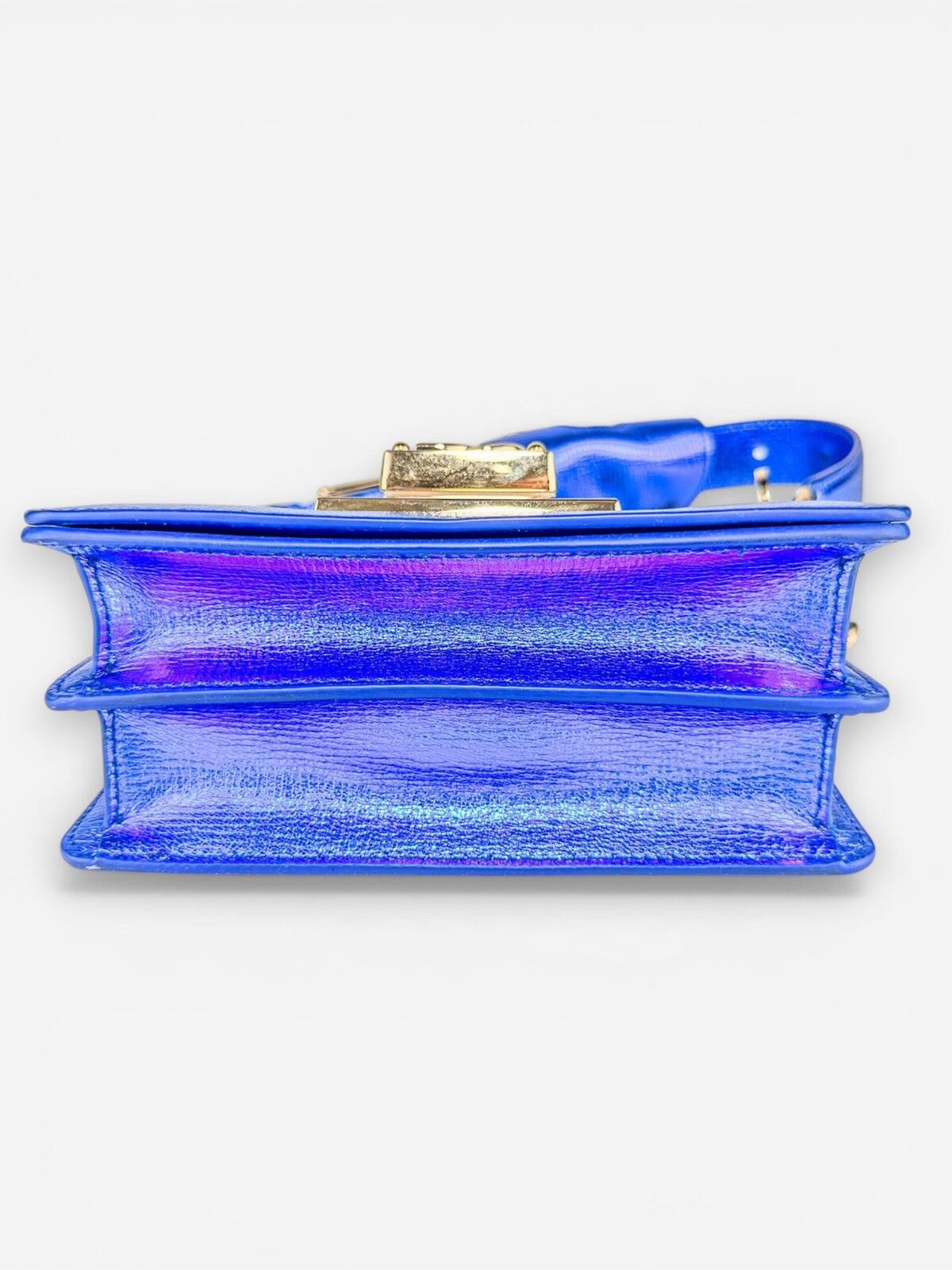 Dolce & Gabbana Bella Metallic Foiled Leather Shoulder Crossbody Bag Rare | NWT