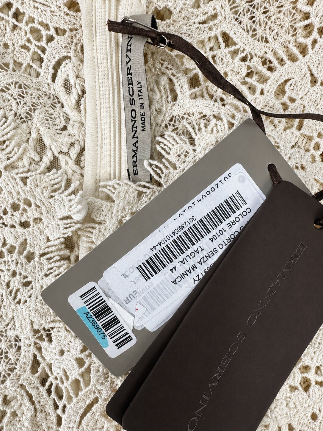 Ermanno Scervino Ermanno Scervino Knit Tulle Lace Pencil Midi Dress Ivory IT 44 US 8 | NWT - Vestir