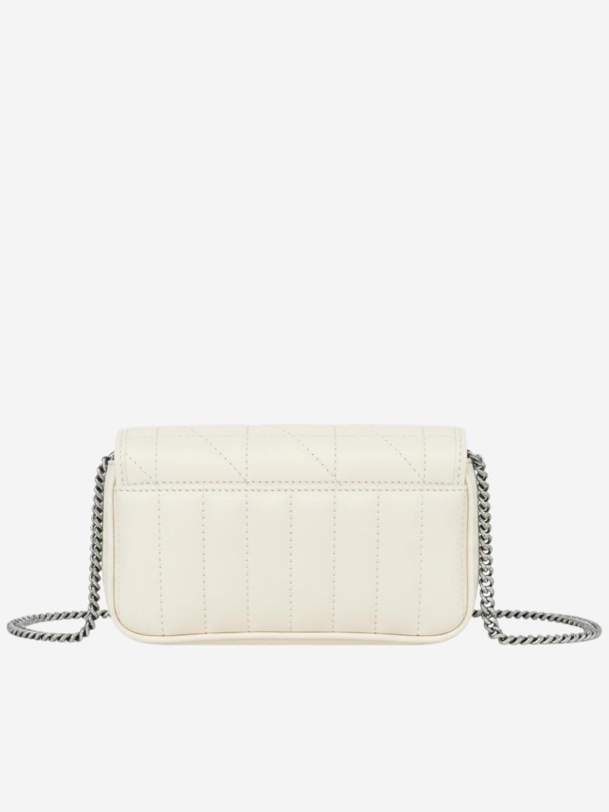 Gucci Aria Super Mini GG Marmont Bag — Mystic White Calfskin | NIB