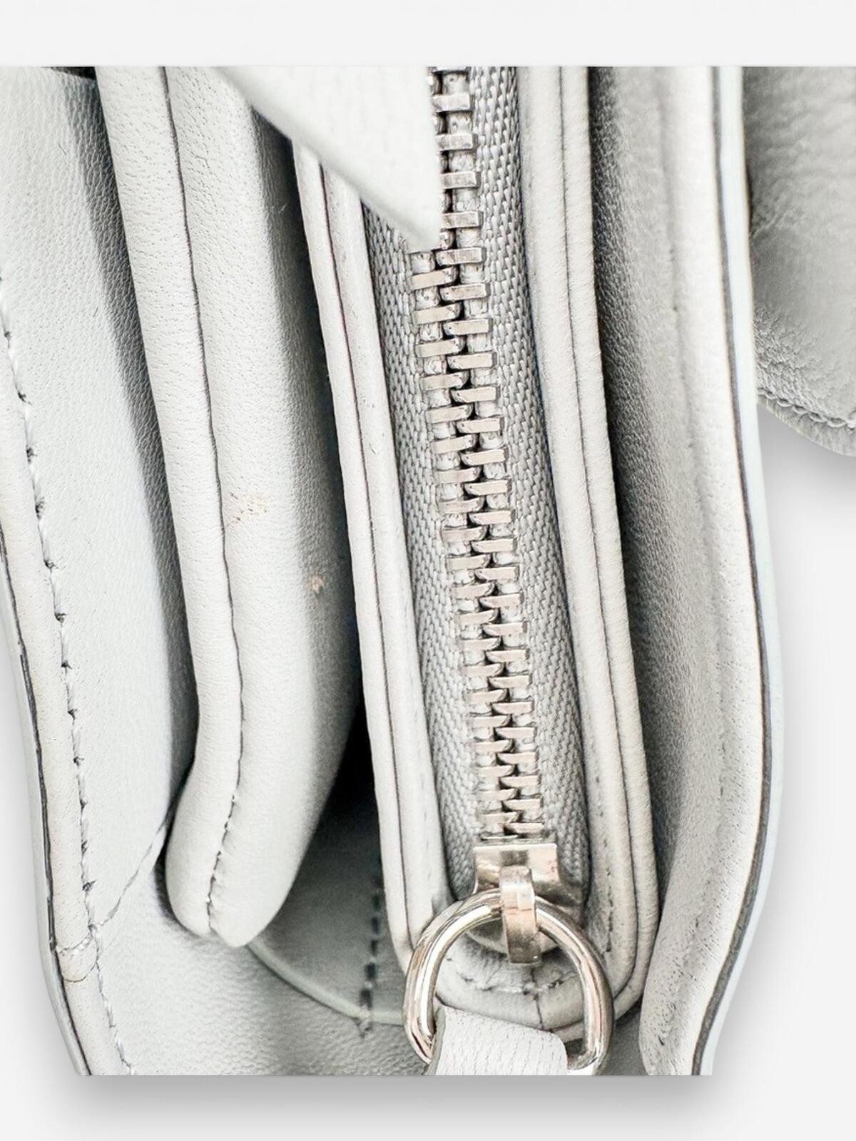 Giorgio Armani Giorgio Armani Gray Leather Convertible Wallet Crossbody Clutch Strap | New - Vestir