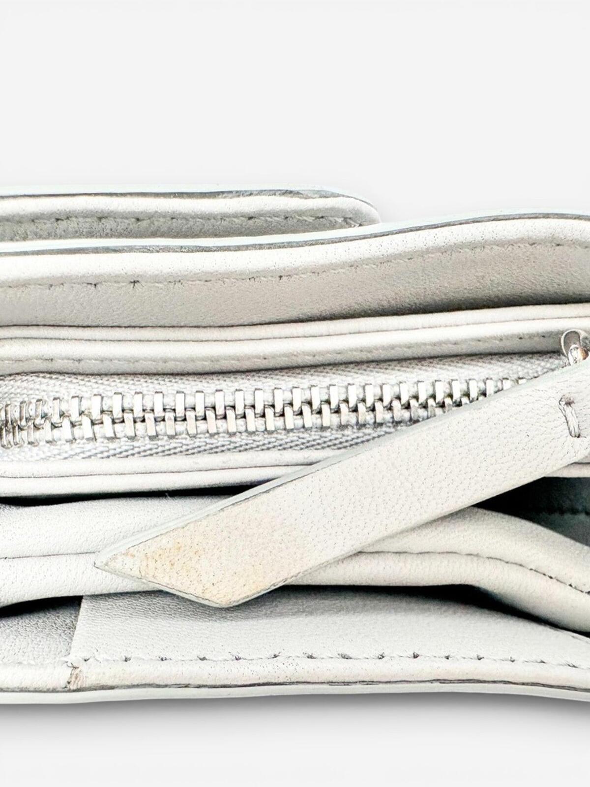 Giorgio Armani Giorgio Armani Gray Leather Convertible Wallet Crossbody Clutch Strap | New - Vestir