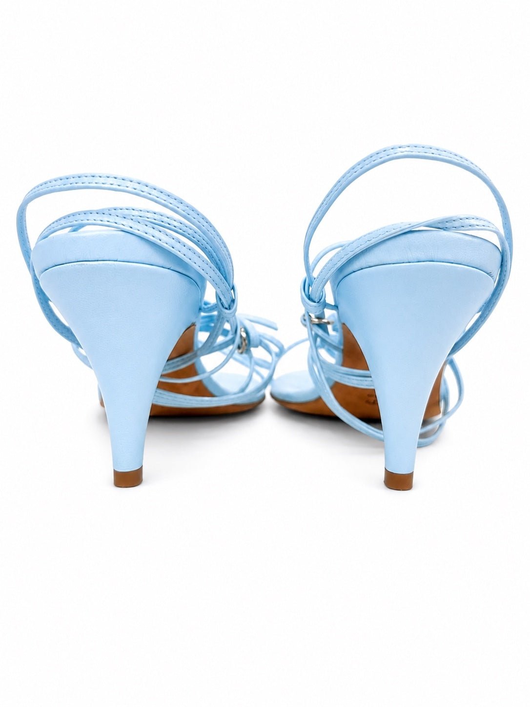 Khaite KHAITE Marion Leather Strappy Sandals Baby Blue EU 36.5 US 6.5 | NIB - Vestir