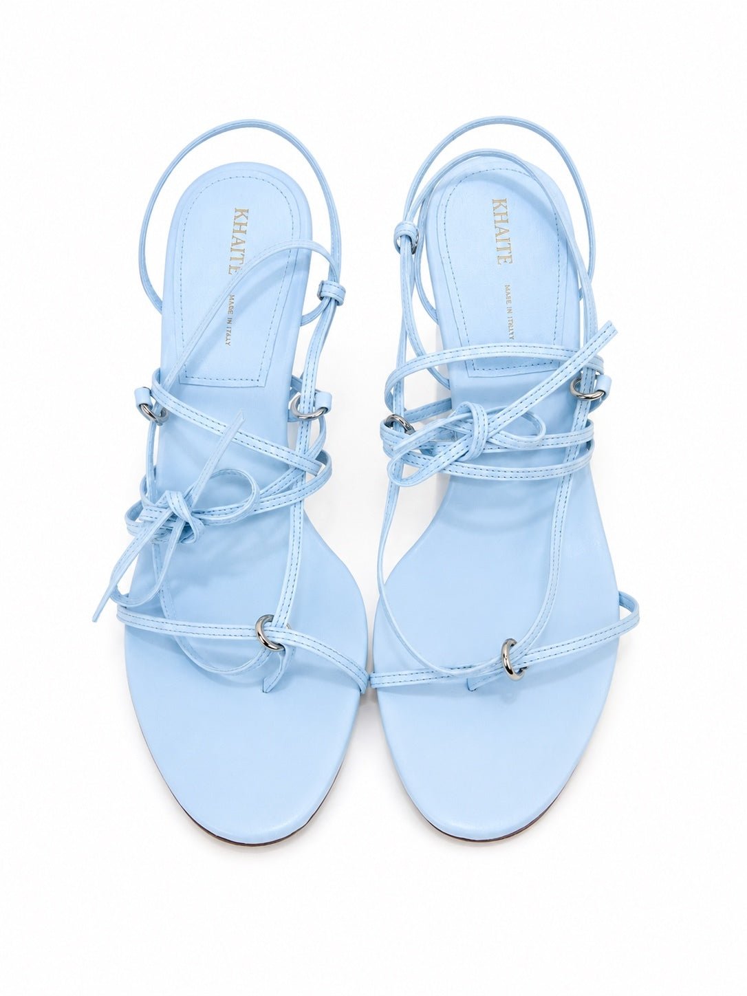 Khaite KHAITE Marion Leather Strappy Sandals Baby Blue EU 36.5 US 6.5 | NIB - Vestir