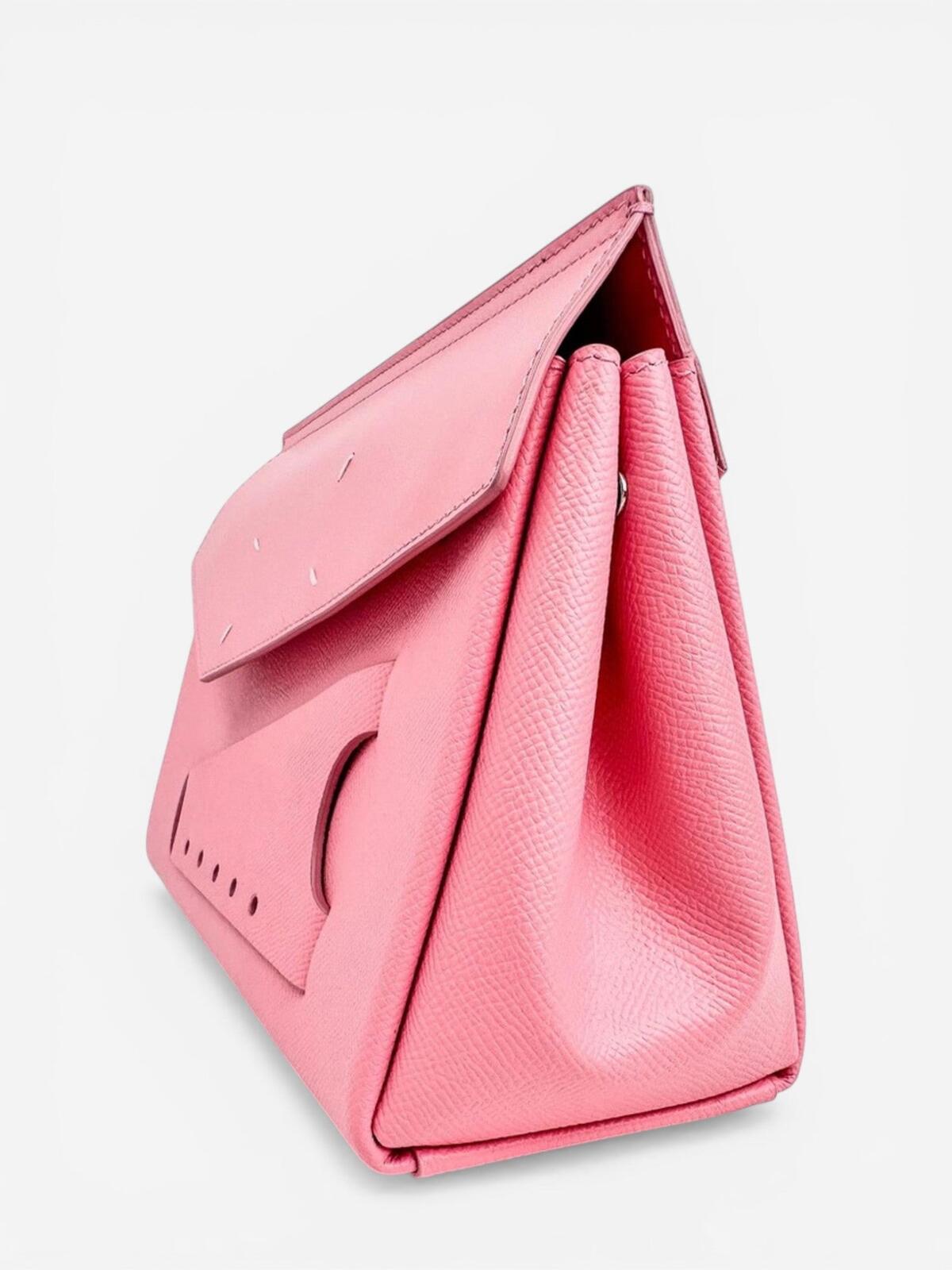 Maison Martin Margiela Maison Margiela Snatched Medium Pink Calfskin Top Handle Bag FW23 | NWT - Vestir