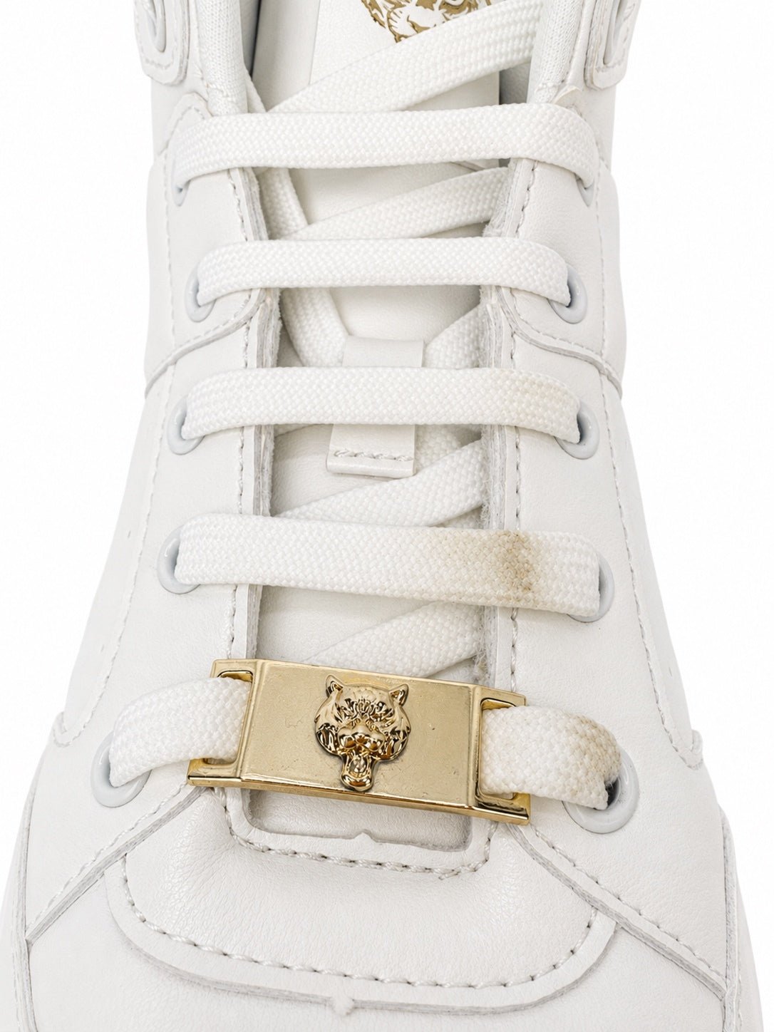 Philipp Plein Philipp Plein Sport High Top Sneakers White Gold Logo DIPS992 EU 40 | NWB - Vestir