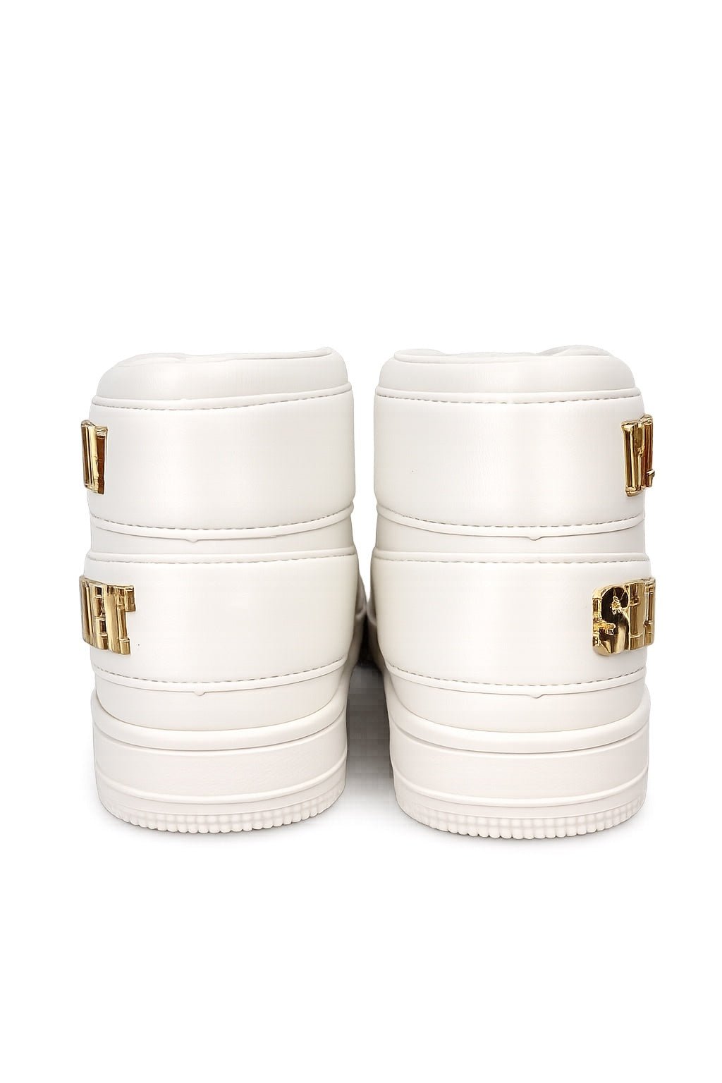 Philipp Plein Philipp Plein Sport High Top Sneakers White Gold Logo DIPS992 EU 40 | NWB - Vestir