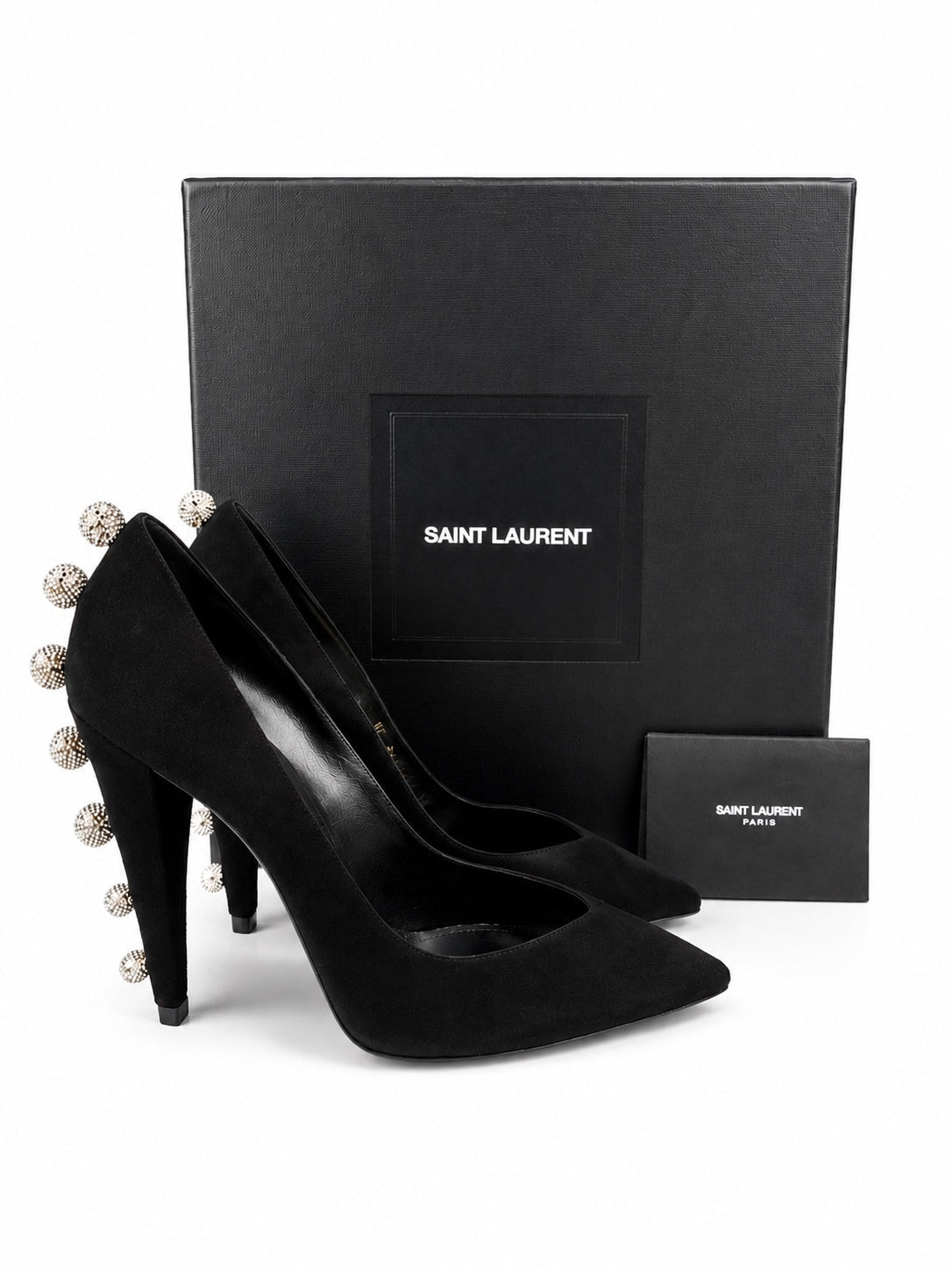 Saint Laurent Saint Laurent Era 110 Ball Strass Crystal Pumps Black Suede EU 39 | NIB - Vestir