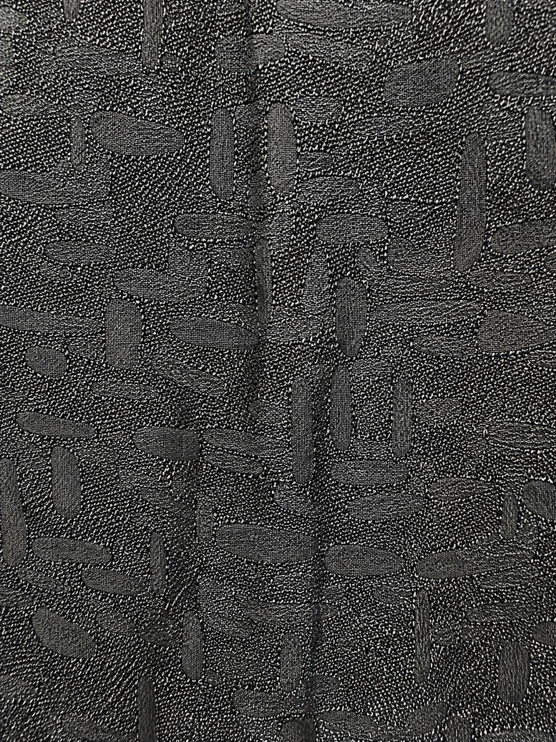 Saint Laurent Saint Laurent One Shoulder Jacquard Draped Mini Dress Black FR 34 | NWT - Vestir