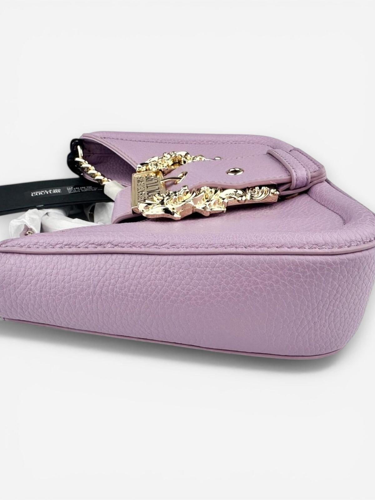 Versace Jeans Collection Versace Jeans Couture Lilac Shoulder Bag | Gold Buckle Chain Strap | NWT - Vestir