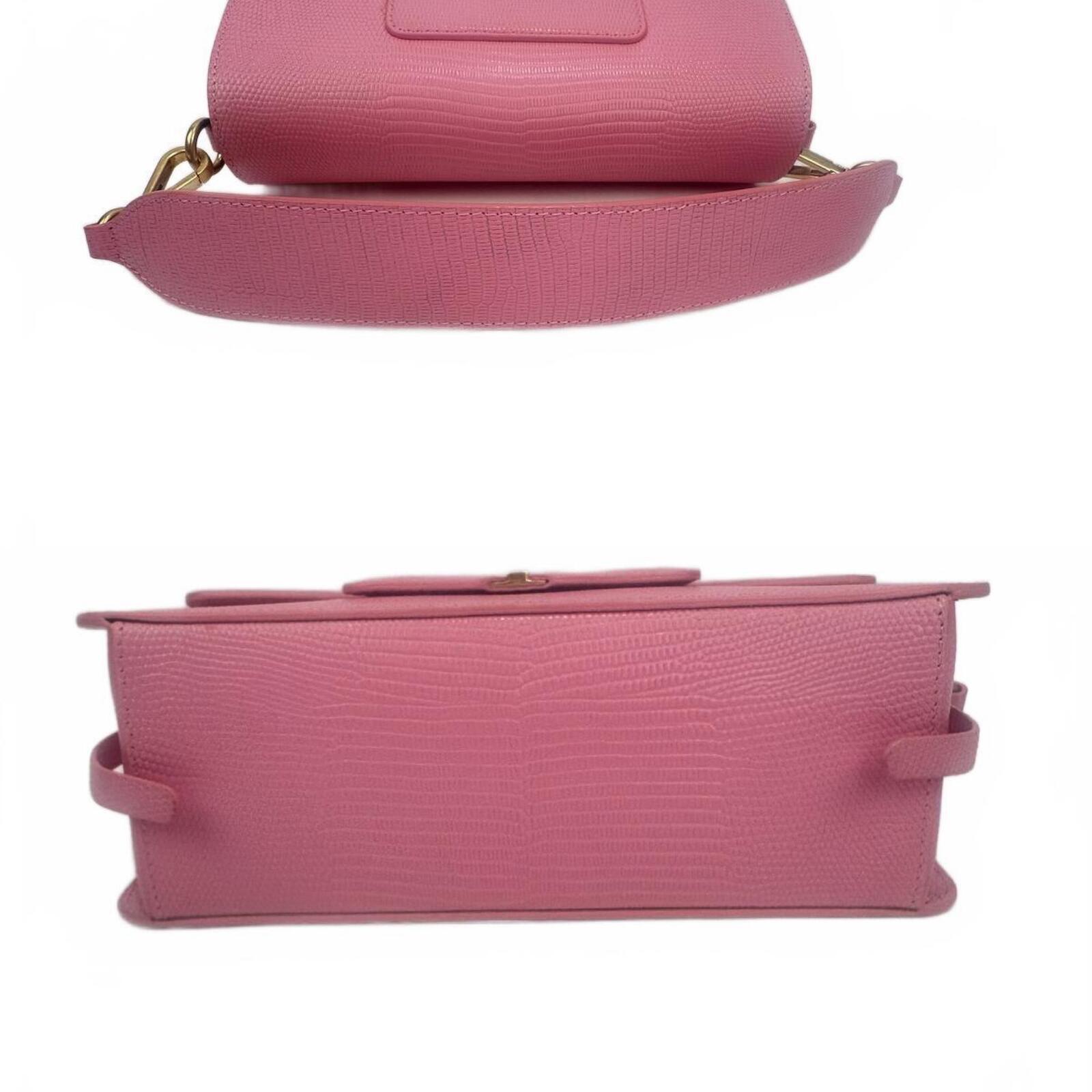 WANDLER Wandler Georgia Pink Lizard-Embossed Leather Shoulder Bag | NWT - Vestir