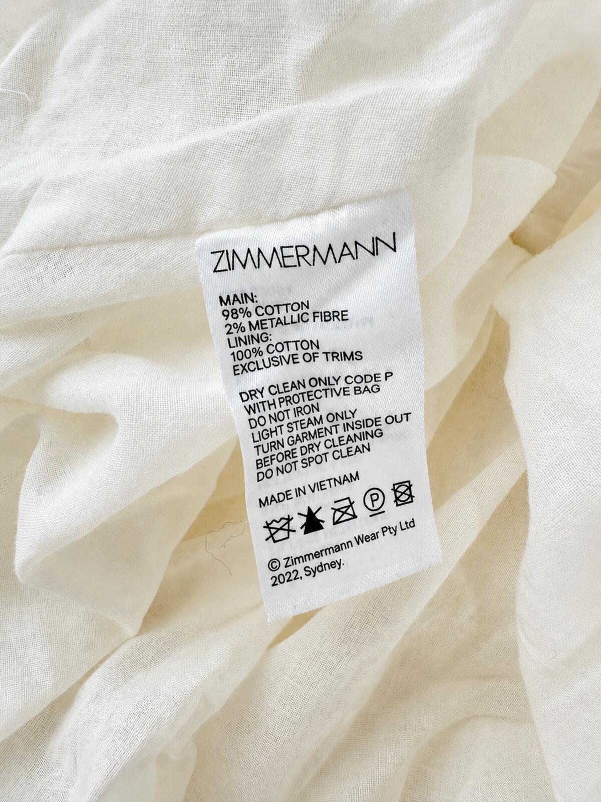 Zimmermann Zimmermann Anneke Cut Out Ruffle Maxi Dress Ivory Metallic Size 3 US 10 | NWT - Vestir
