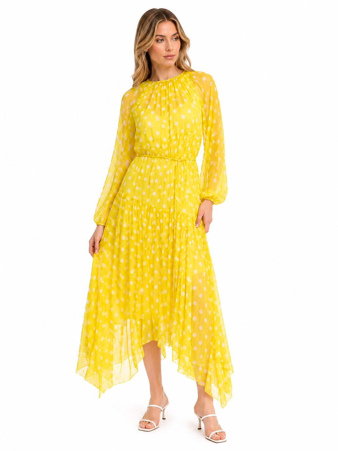 Zimmermann Zimmermann Brightside Swing Maxi Dress Sunflower Pearl Dot Silk AU 0 US 0 | NWT - Vestir